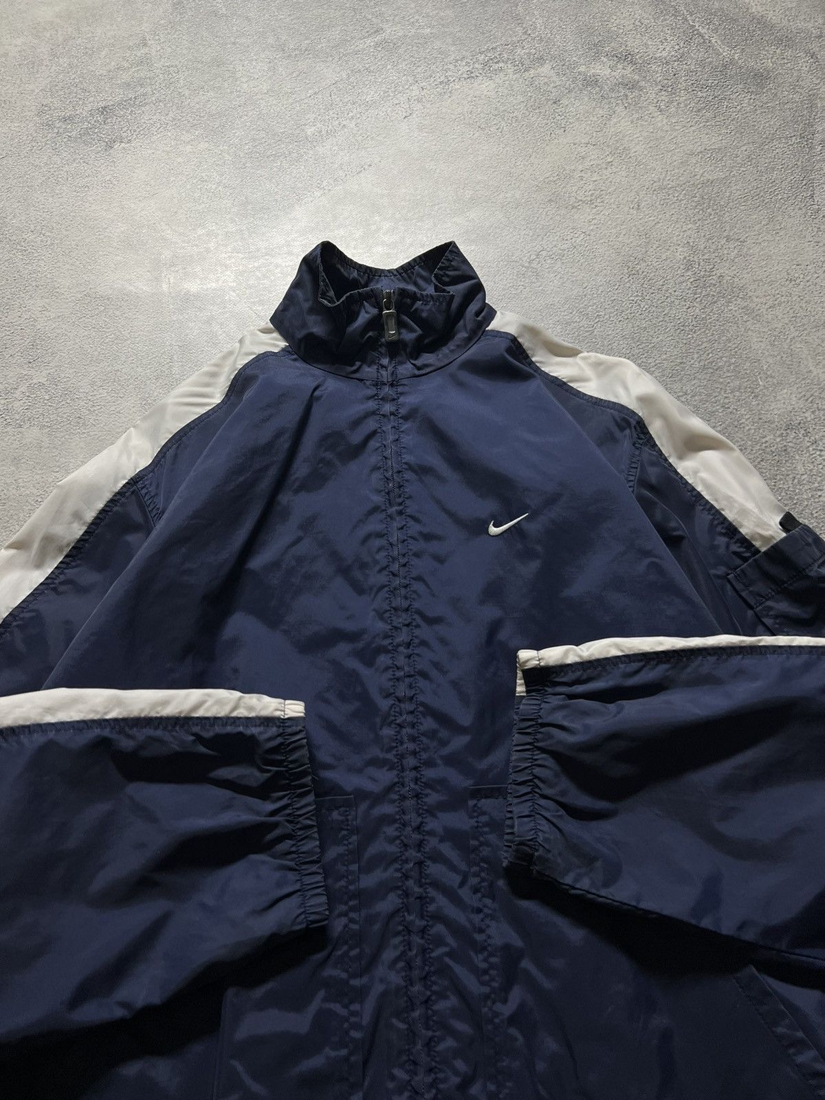 Nike × Vintage Vintage Y2k Nike 💙 Nylon Mini Swoosh Jacket 90’s Size S / US 4 / IT 40 - 2 Thumbnail