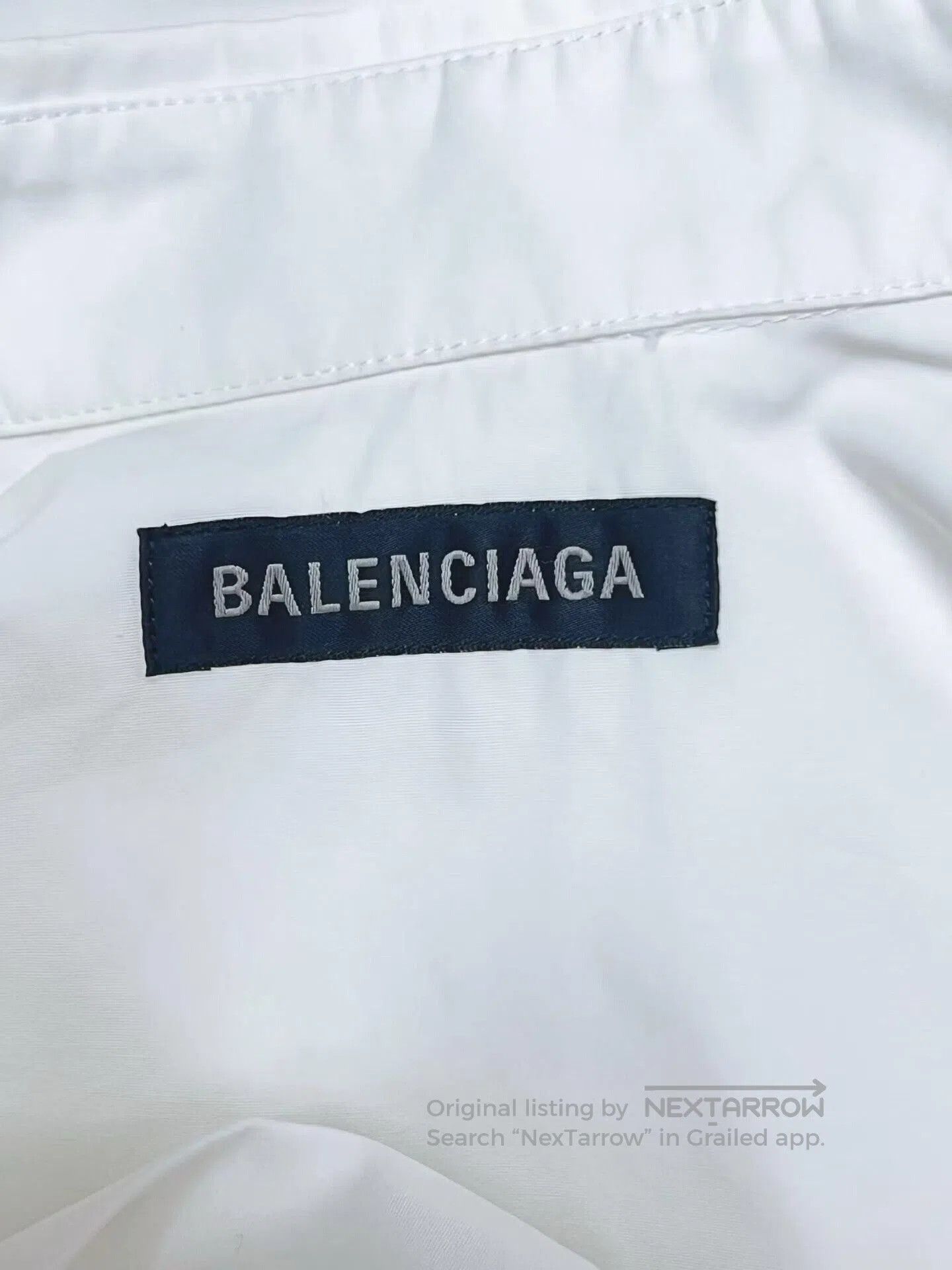 Balenciaga balenciaga logo long sleeve white shirt. Size US XL / EU 56 / 4 - 4 Thumbnail