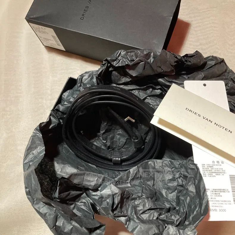 Dries Van Noten Dries Van Noten Black Leather Belt Size ONE SIZE - 1 Thumbnail