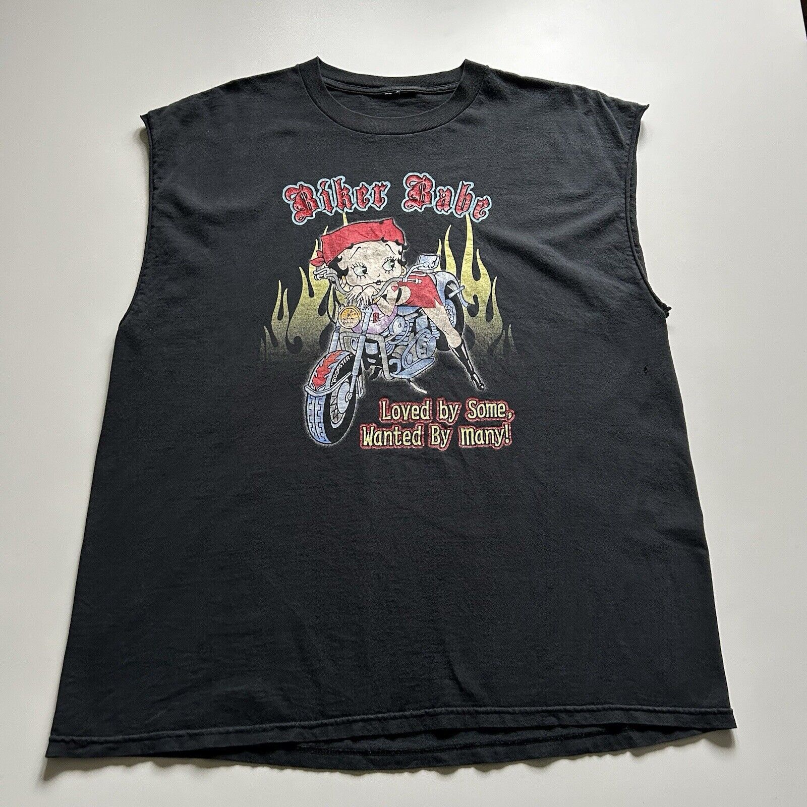 Vintage 00s Betty Boop Biker Babe Graphic Tank Top Shirt XXL