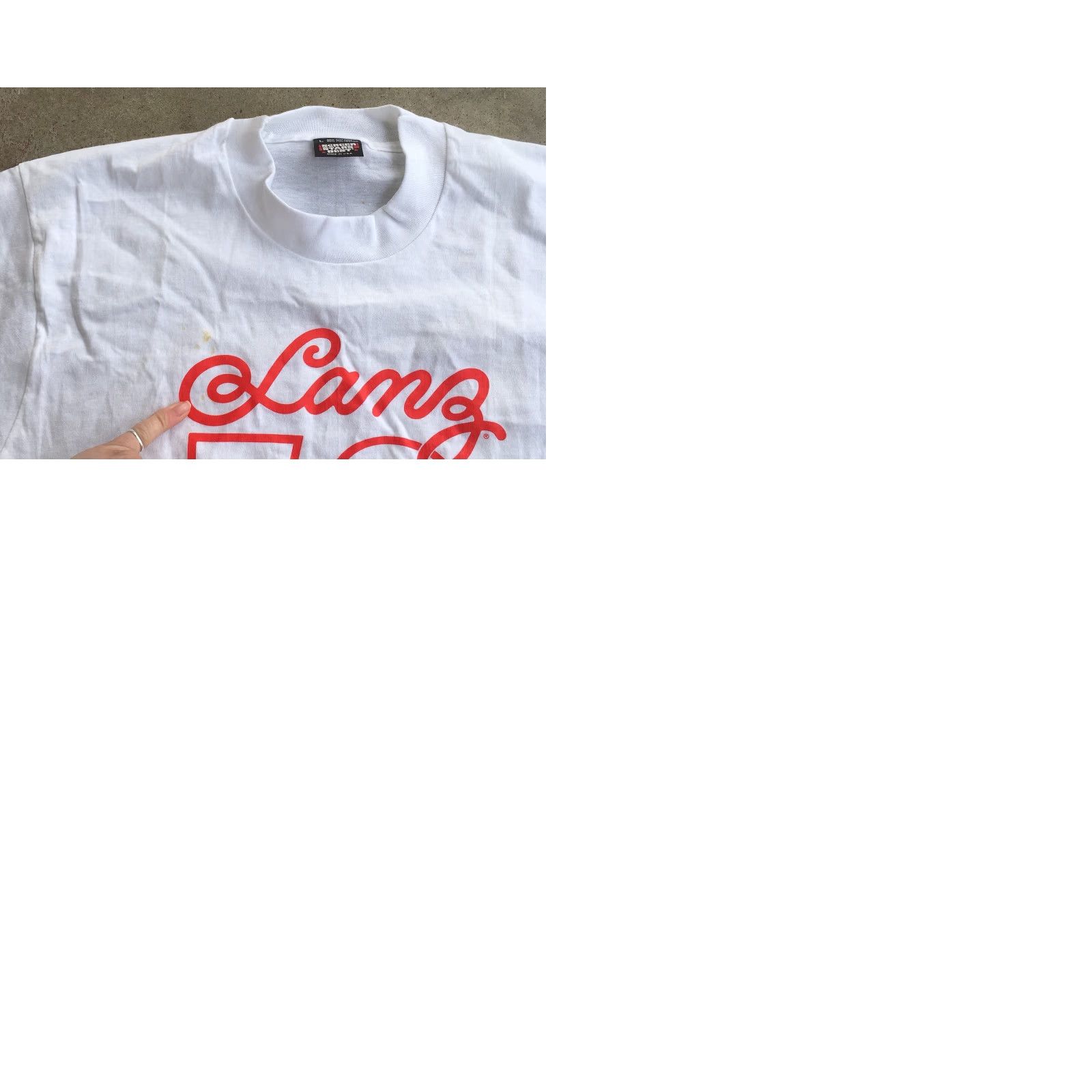 Vintage Lanz 50th Anniversary 1938-1988 T-Shirt Screen Stars Best Made In USA 1980s Sz L Shirt Unisex White 1980s Mens Womens Boys Girls Size US L / EU 52-54 / 3 - 9 Thumbnail