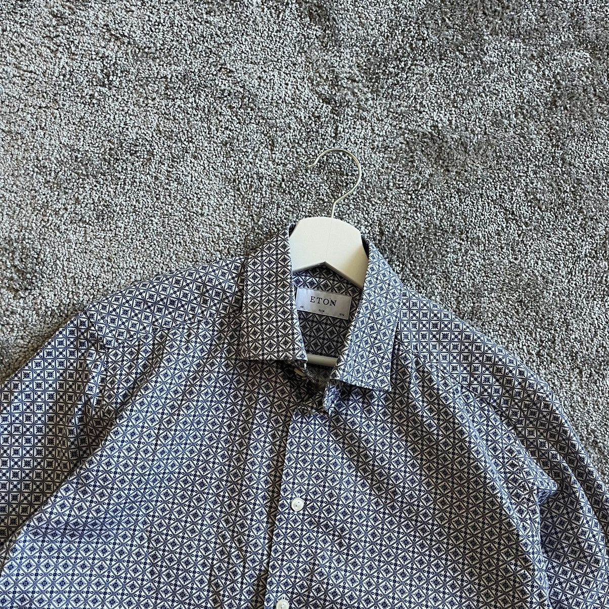 Eton Eton Monogram Shirt 40 Size US S / EU 44-46 / 1 - 2 Thumbnail