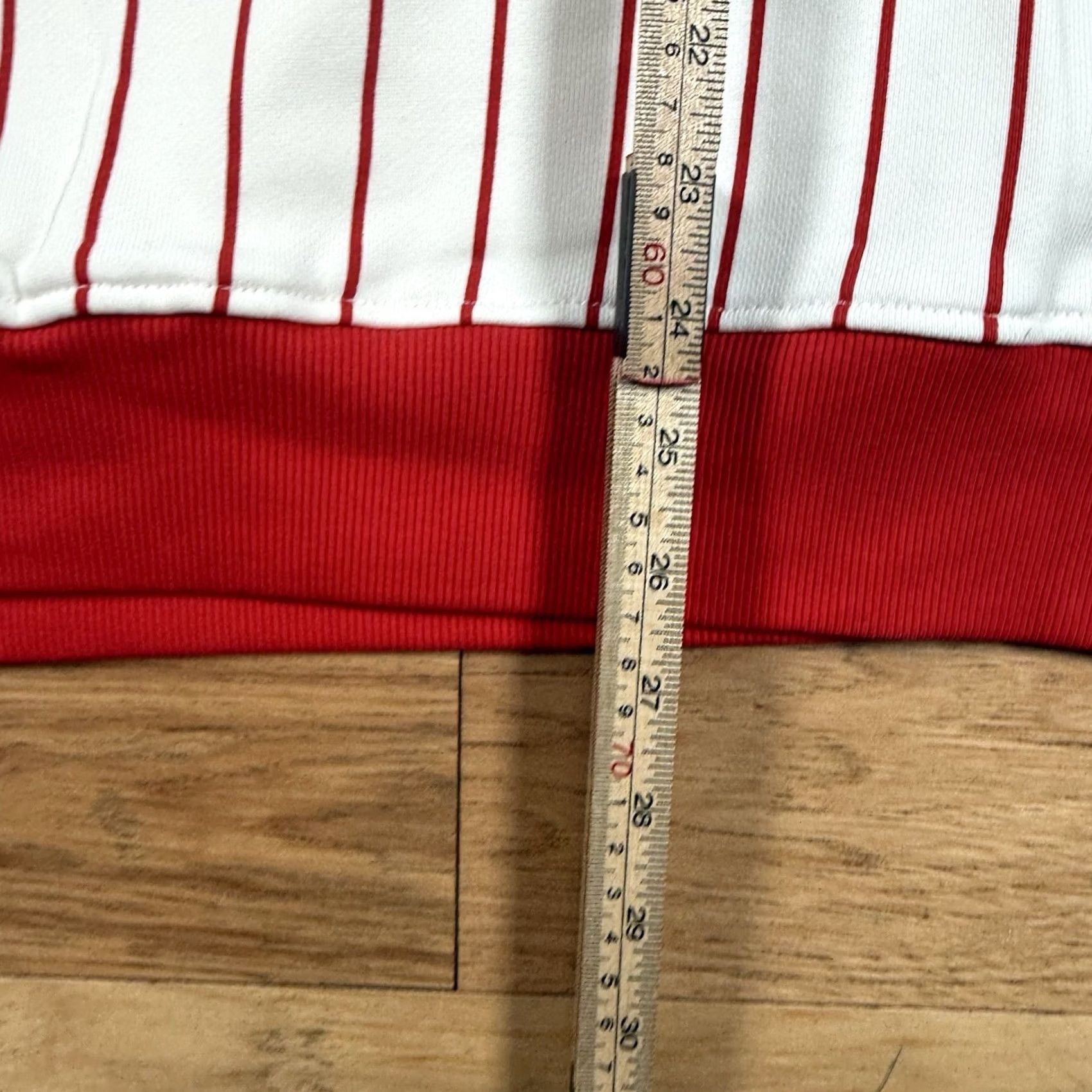 Vintage VINTAGE NWOT Bogey Boys Macklemore Crewneck Sweater Mens Large Red White Pinstripe Size US L / EU 52-54 / 3 - 7 Thumbnail