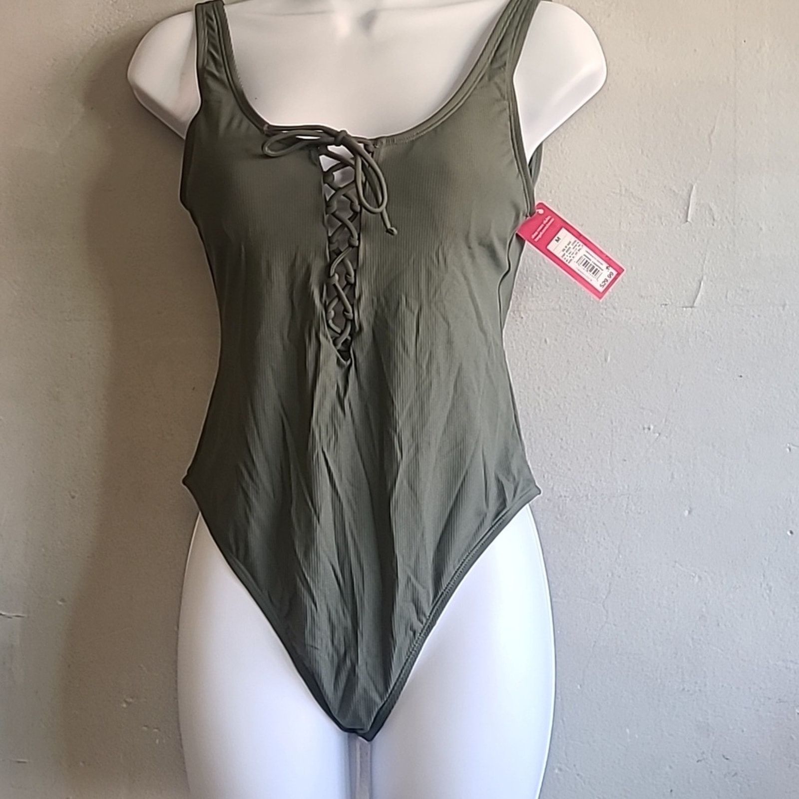 Other NEW women's medium green one piece swim bathing suit Size ONE SIZE - 6 Thumbnail