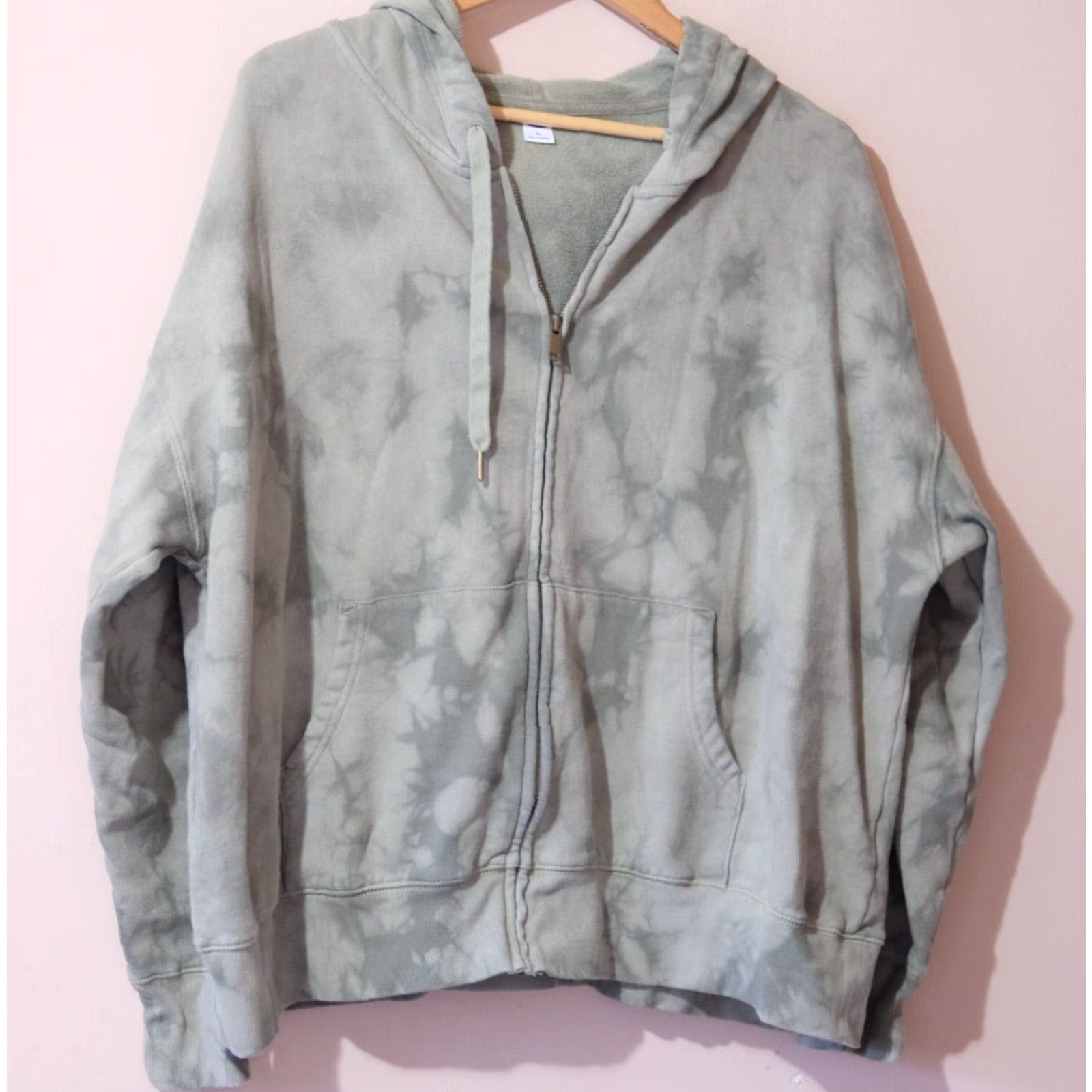 Old Navy Old Navy Hoodie Womens XL Tie Dye Zip-Front Green Size XL / US 12-14 / IT 48-50 - 2 Thumbnail