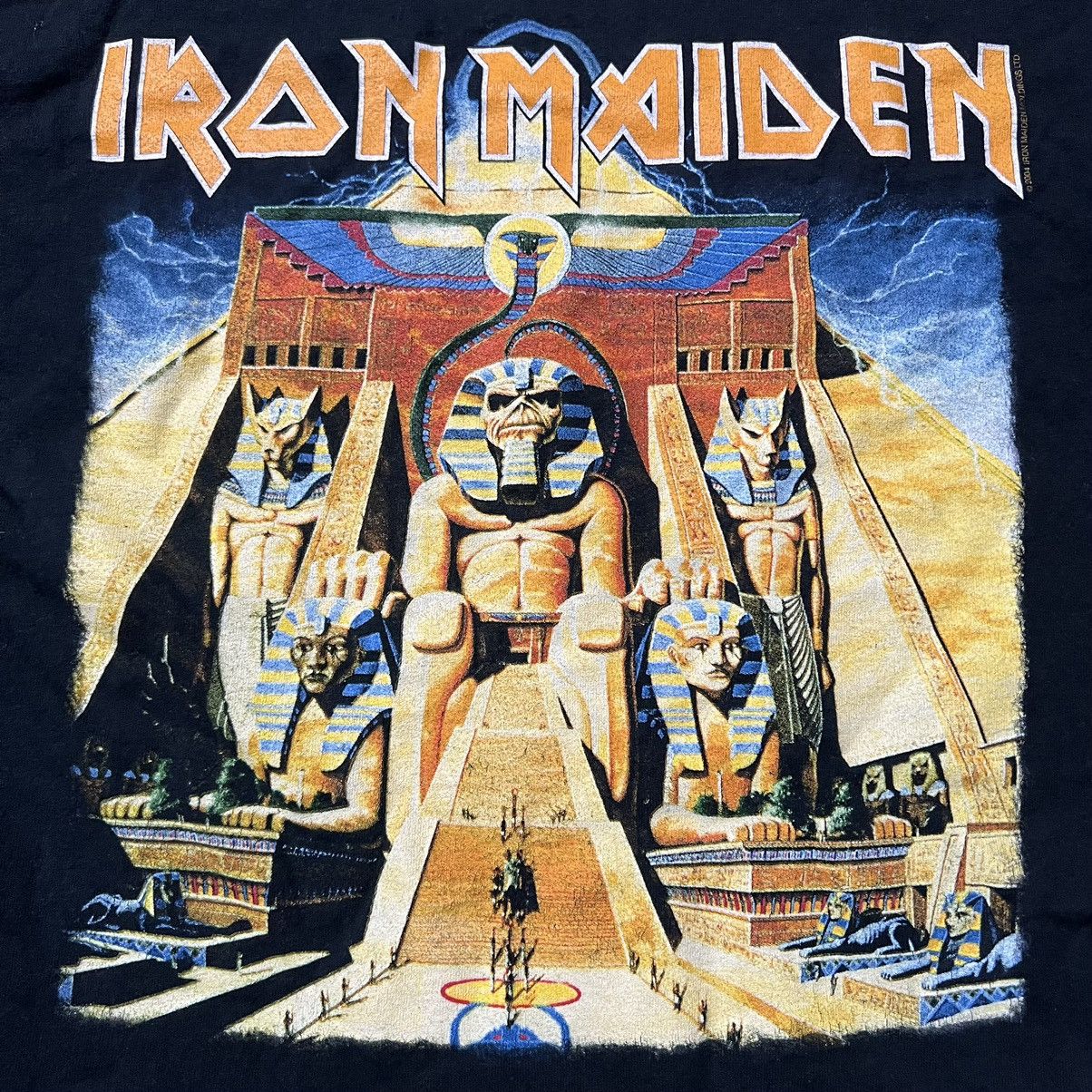 Band Tees × Vintage Vintage Iron Maiden Powerslave Metal Band L/S T-Shirt Size US L / EU 52-54 / 3 - 4 Thumbnail