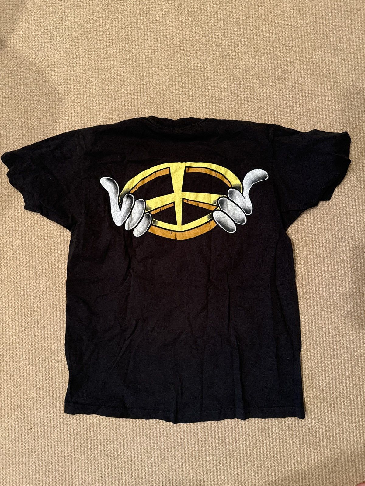 Disney Vintage Bug Bunny Peace T shirt 1993 Size US XL / EU 56 / 4 - 4 Thumbnail