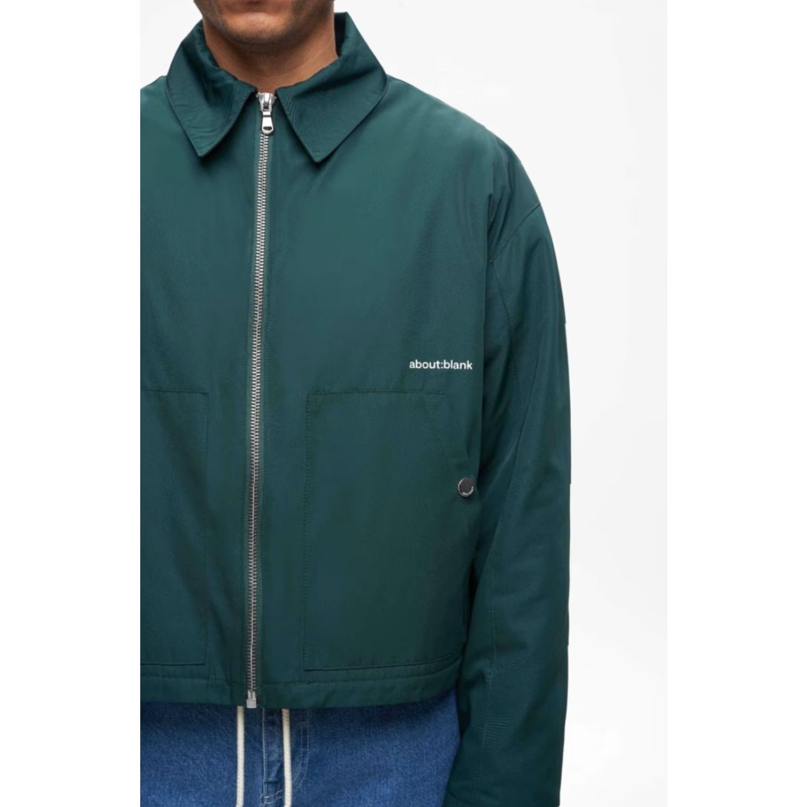 About:Blank About :blank Design Men's Box Logo Cropped Jacket Epsom Green Size US XS / EU 42 / 0 - 3 Thumbnail