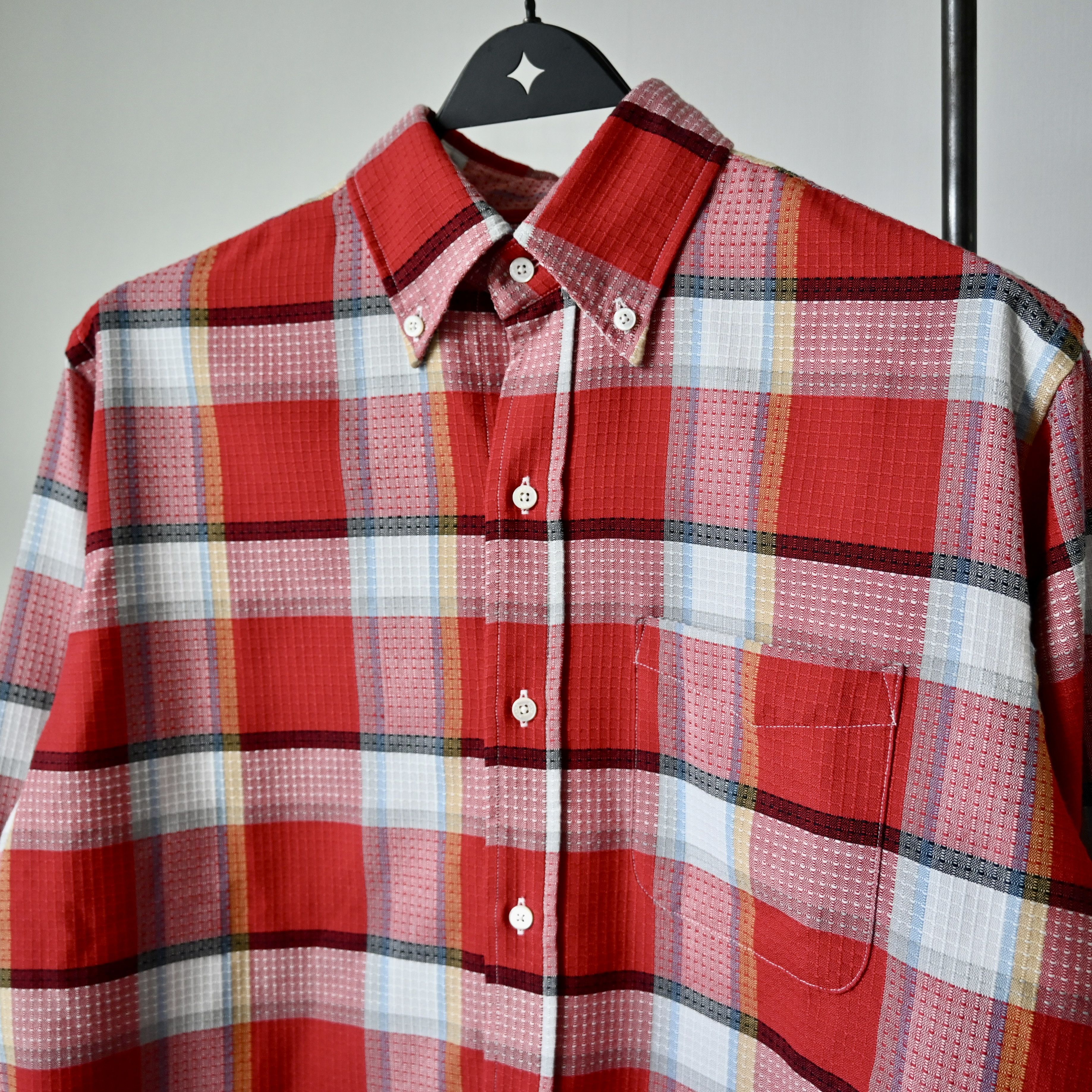 Beams Plus BEAMS Plus dobby woven BD shirt, red plaid, made in Japan Size US S / EU 44-46 / 1 - 5 Thumbnail