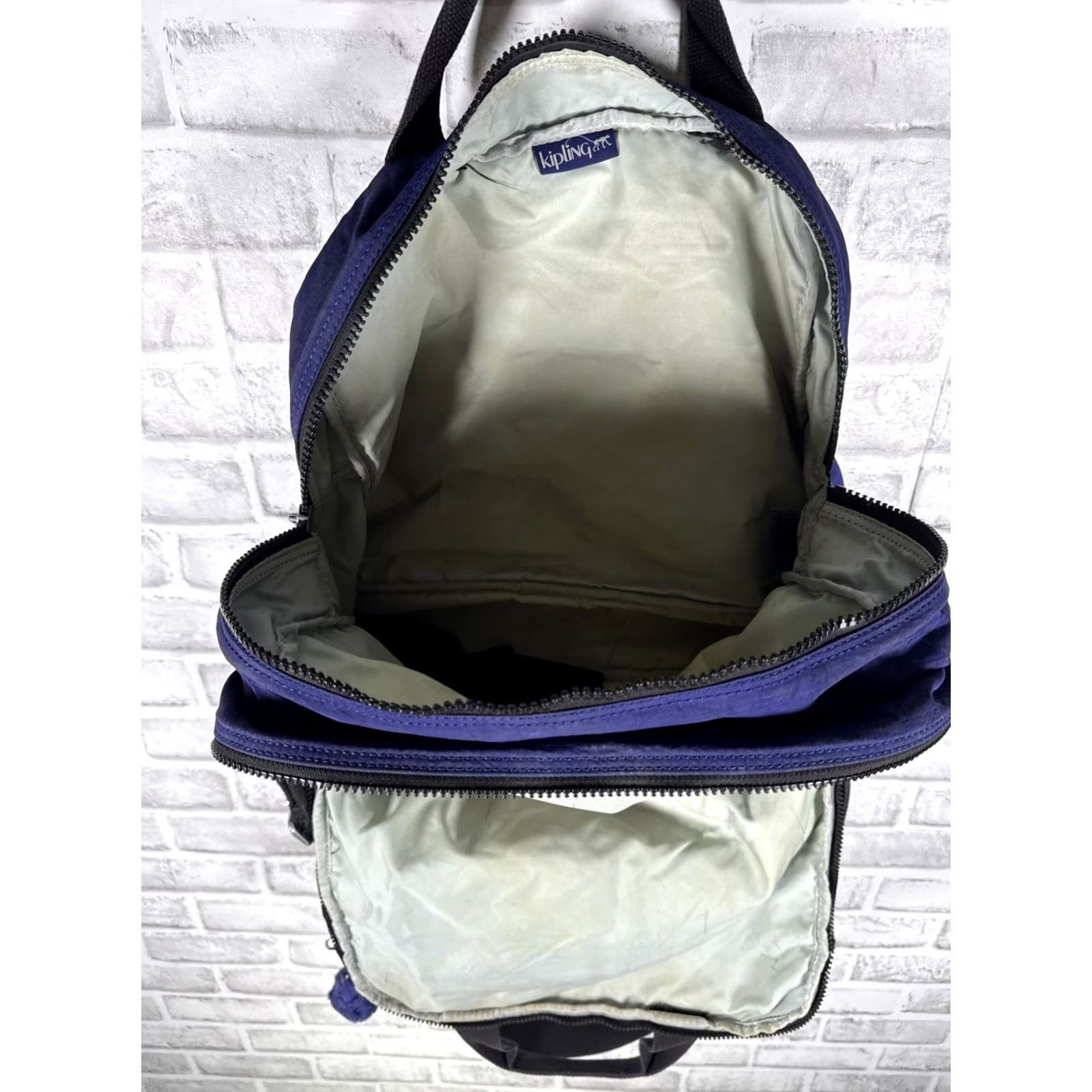 Vintage KIPLING Purple Duffle Bag 15”x14” Women Nylon Purple Duffle Bag 15”x14” Womens Size ONE SIZE - 7 Thumbnail