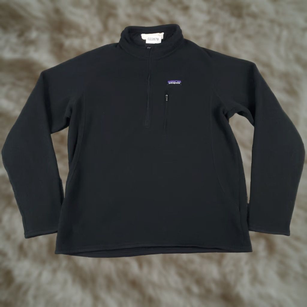 Patagonia Patagonia Sweater Mens Large Black 1/4 Zip Pullover Sweatshirt Knit Pullover Logo Pocket cardigan Size US L / EU 52-54 / 3 - 1 Thumbnail