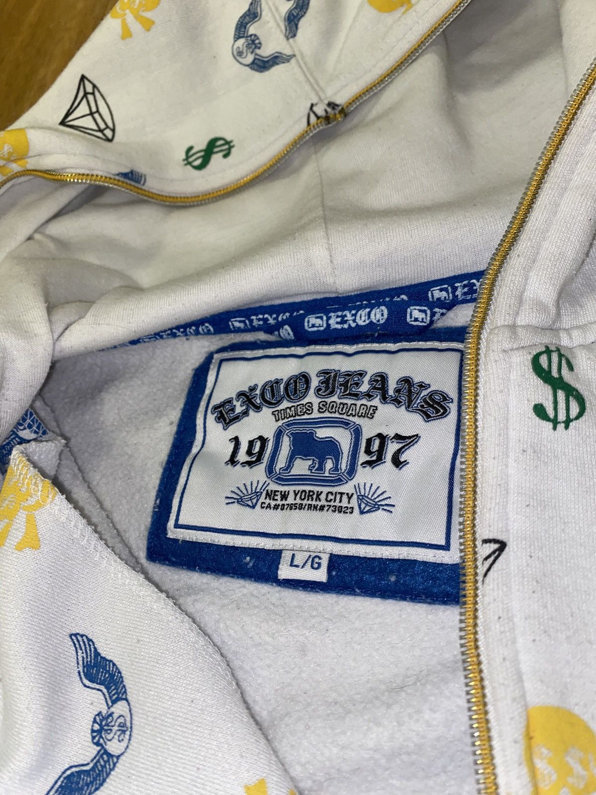 Japanese Brand × Vintage Y2K Full Zip All Over Print Hoodie Size US M / EU 48-50 / 2 - 2 Thumbnail