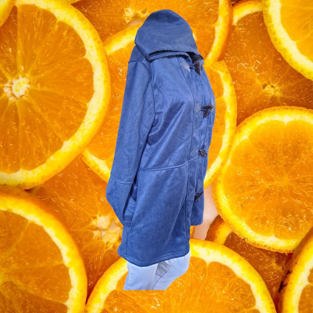 Other Fleece Lined Blue Hooded Lightweight Hook and Loop Coat Size M / US 6-8 / IT 42-44 - 7 Thumbnail