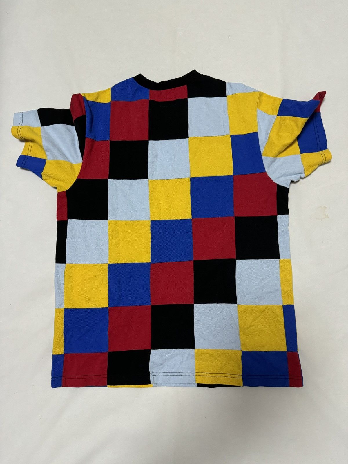 Supreme Supreme patchwork pique Tee red/yellow/blue Size US M / EU 48-50 / 2 - 2 Thumbnail