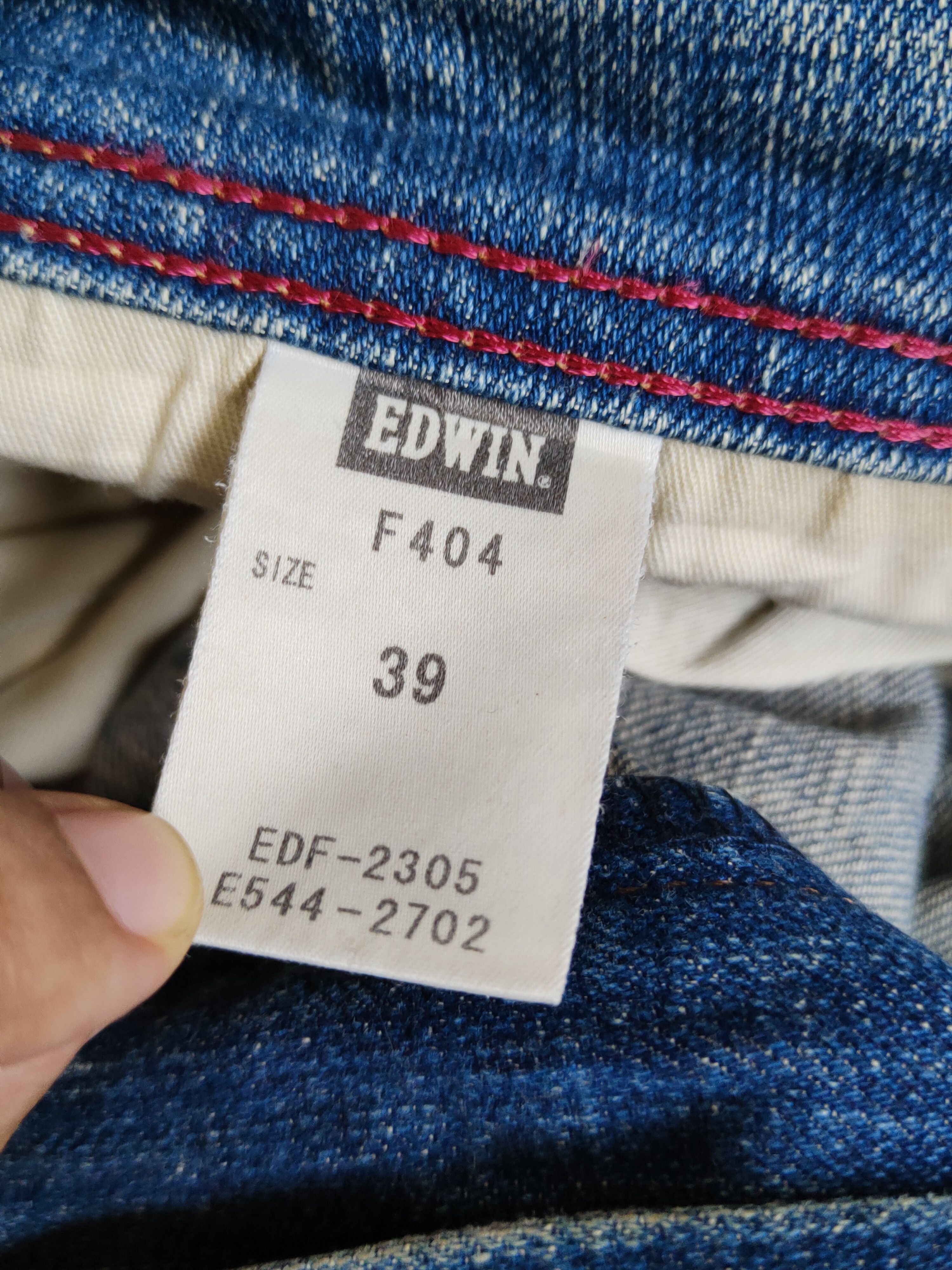 Edwin Edwin Blue Faded Distressed Ripped Jeans #S2238 Size US 39 - 16 Thumbnail