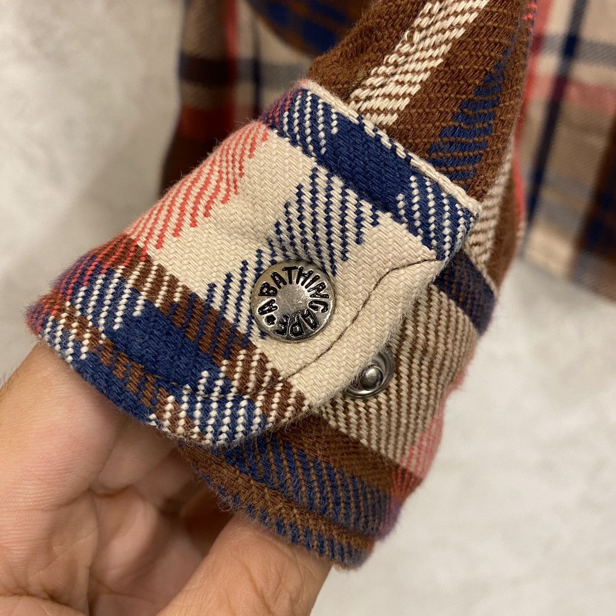 Bape Bape Plaid Button Down L/S Shirt Size S / US 4 / IT 40 - 8 Thumbnail