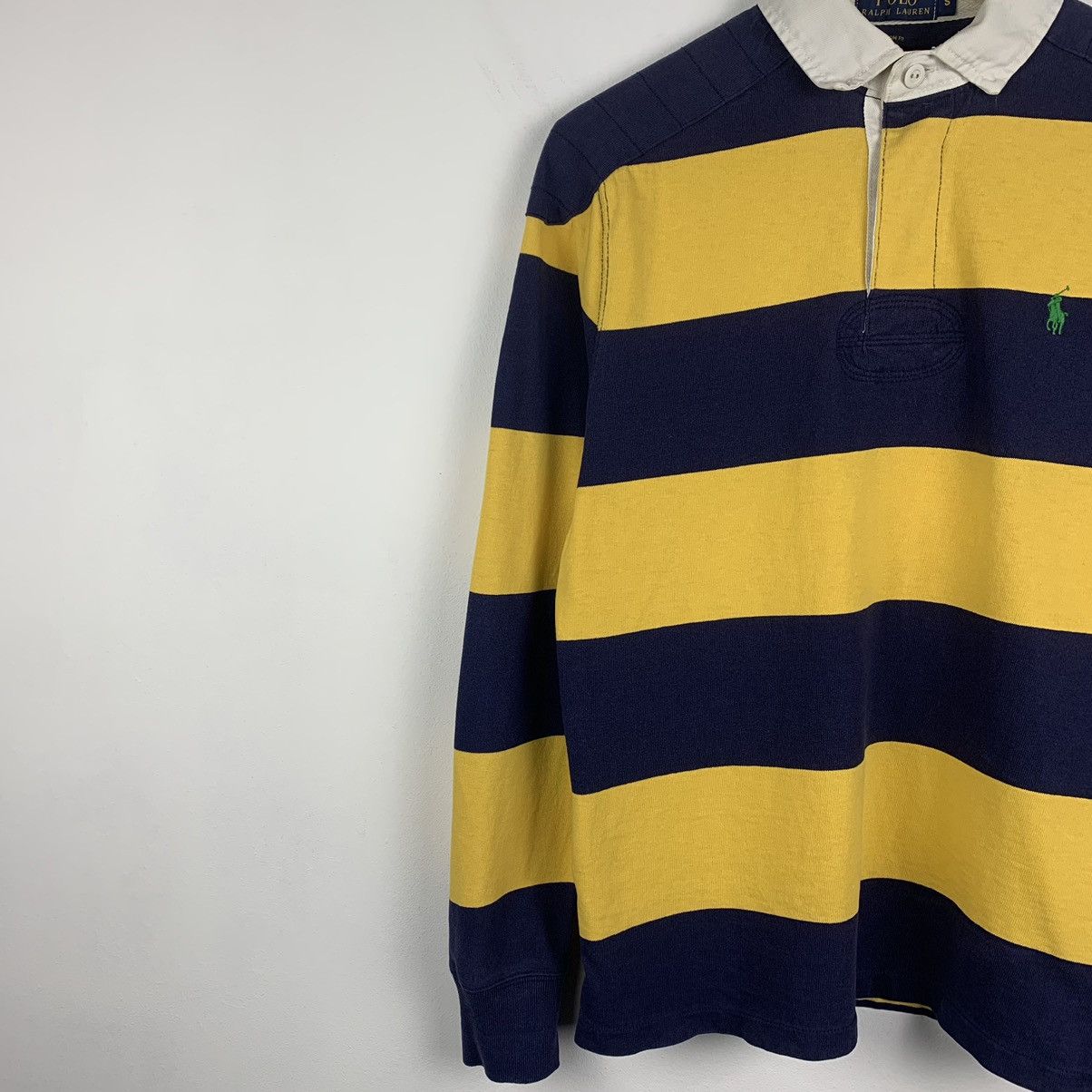 Polo Ralph Lauren Vintage Y2K Polo Ralph Lauren Striped Rugby Shirt Custom Fit Size US S / EU 44-46 / 1 - 4 Thumbnail