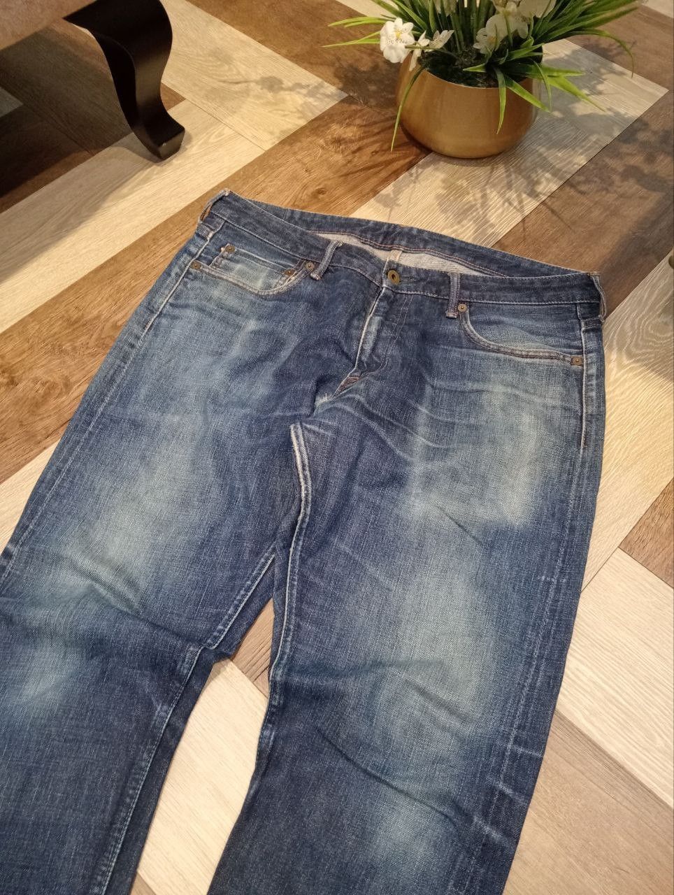 Japan Blue JAPAN BLUE DENIM BLUE SELVEDGE DISTRESSED PANTS Size US 34 / EU 50 - 4 Thumbnail