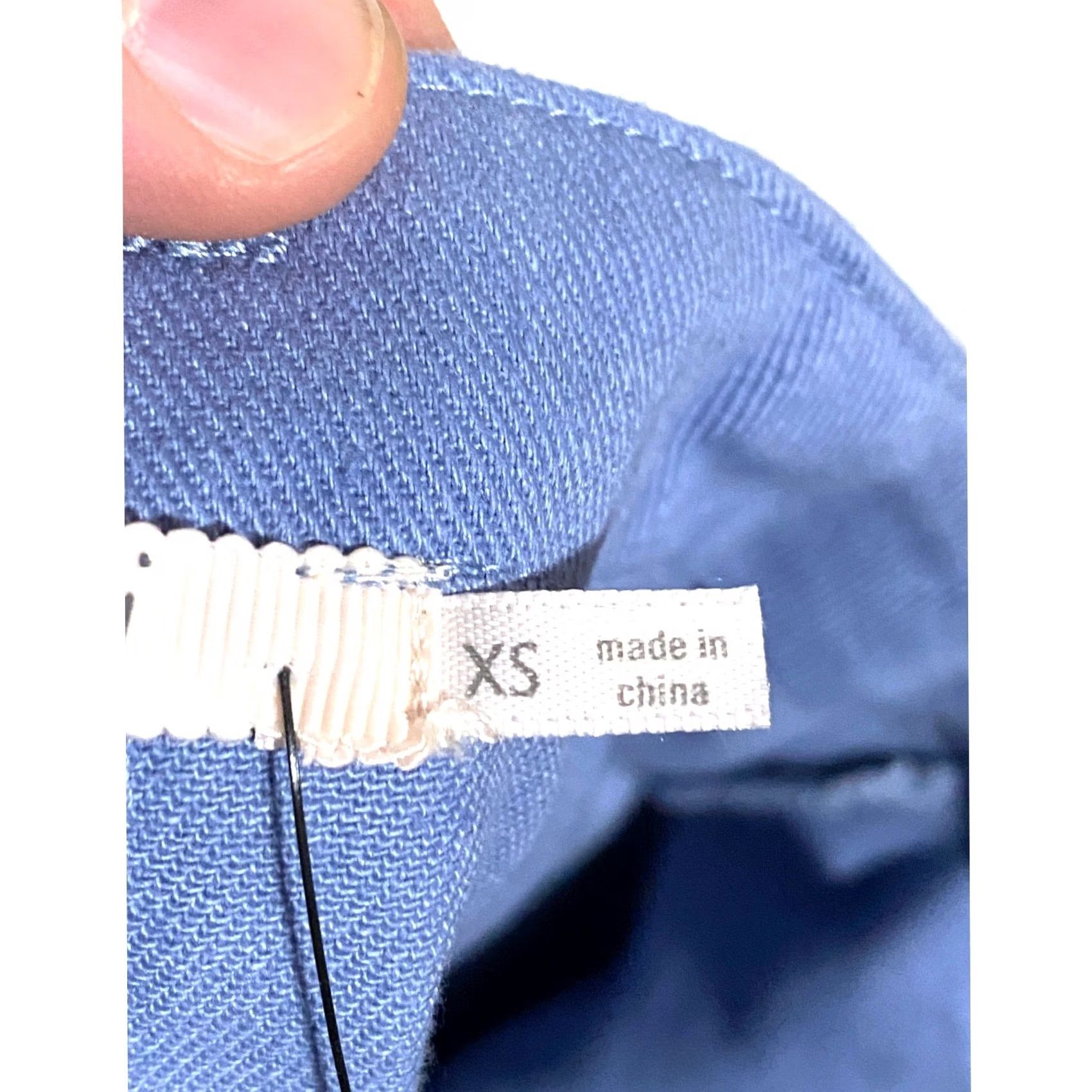 Vintage VINTAGE Francescas Mi Ami Skirt Blue Basic Twill Womens XS Cotton Tie Waist Belt NWT Size 26" / US 2 / IT 38 - 6 Thumbnail