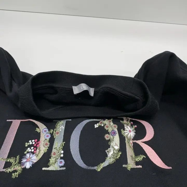 Dior Dior Floral Embroidered Black Sweatshirt 0079-2507 Size US XXL / EU 58 / 5 - 4 Thumbnail