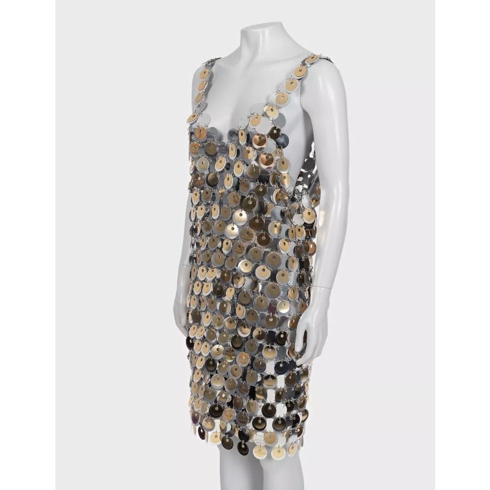 Paco Rabanne Paco Rabanne x H&M Silver Metal Dress - Size XL Size XL / US 12-14 / IT 48-50 - 2 Thumbnail