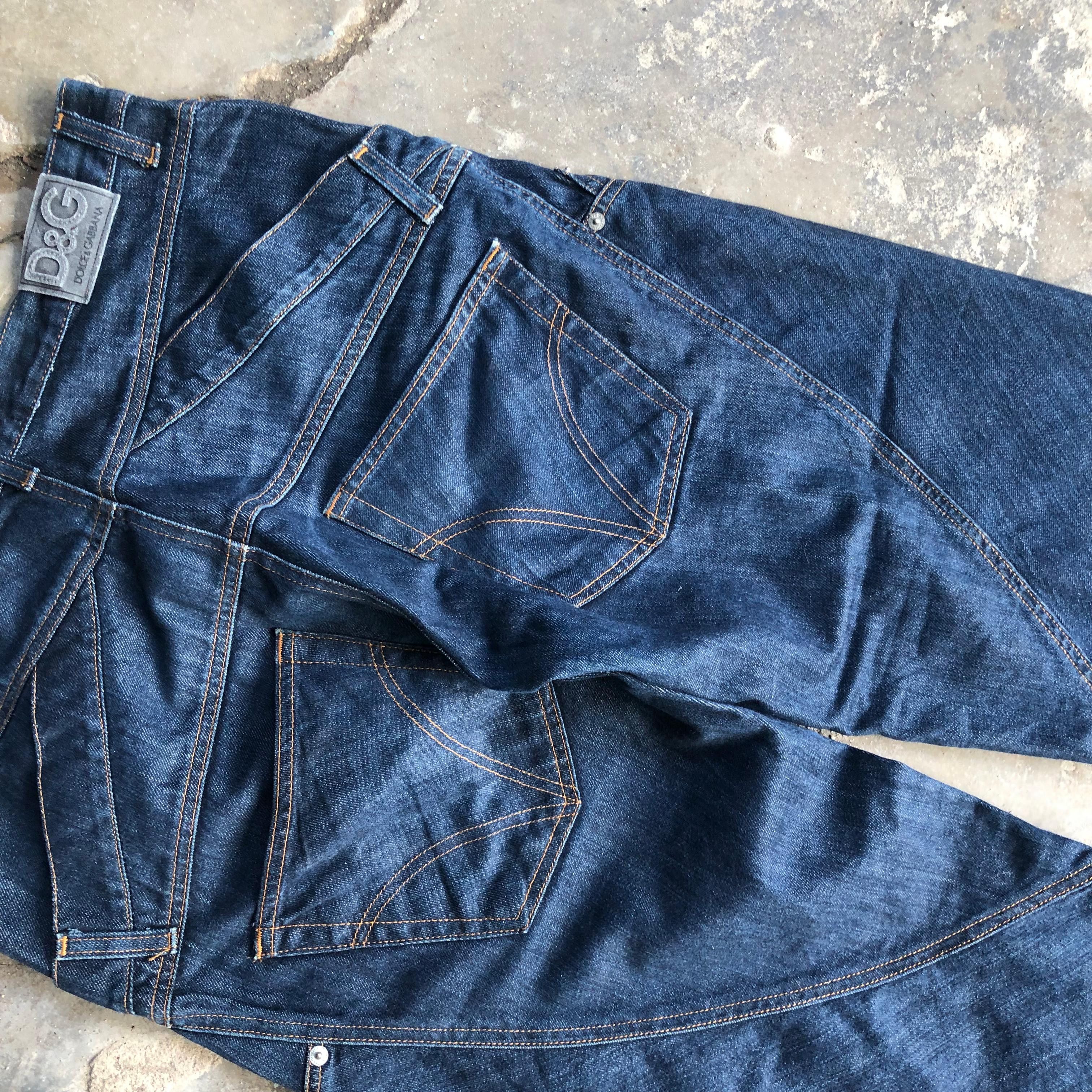 Dolce & Gabbana 00s Dolce & Gabbana Double Waist Baggy Jeans Size US 32 / EU 48 - 4 Thumbnail