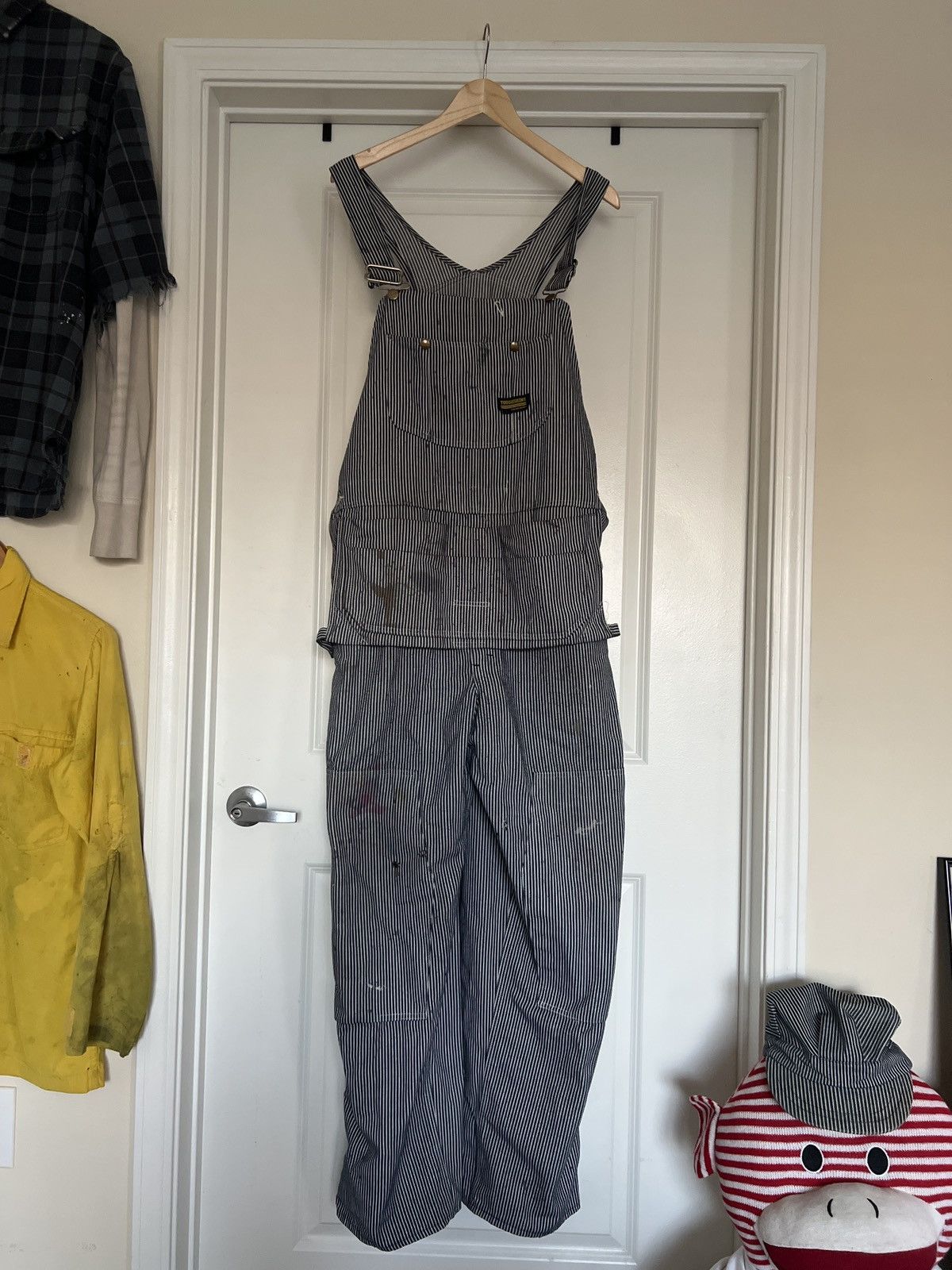 Sears 70s Railroad Pinstripe Overalls Size US 35 - 3 Thumbnail