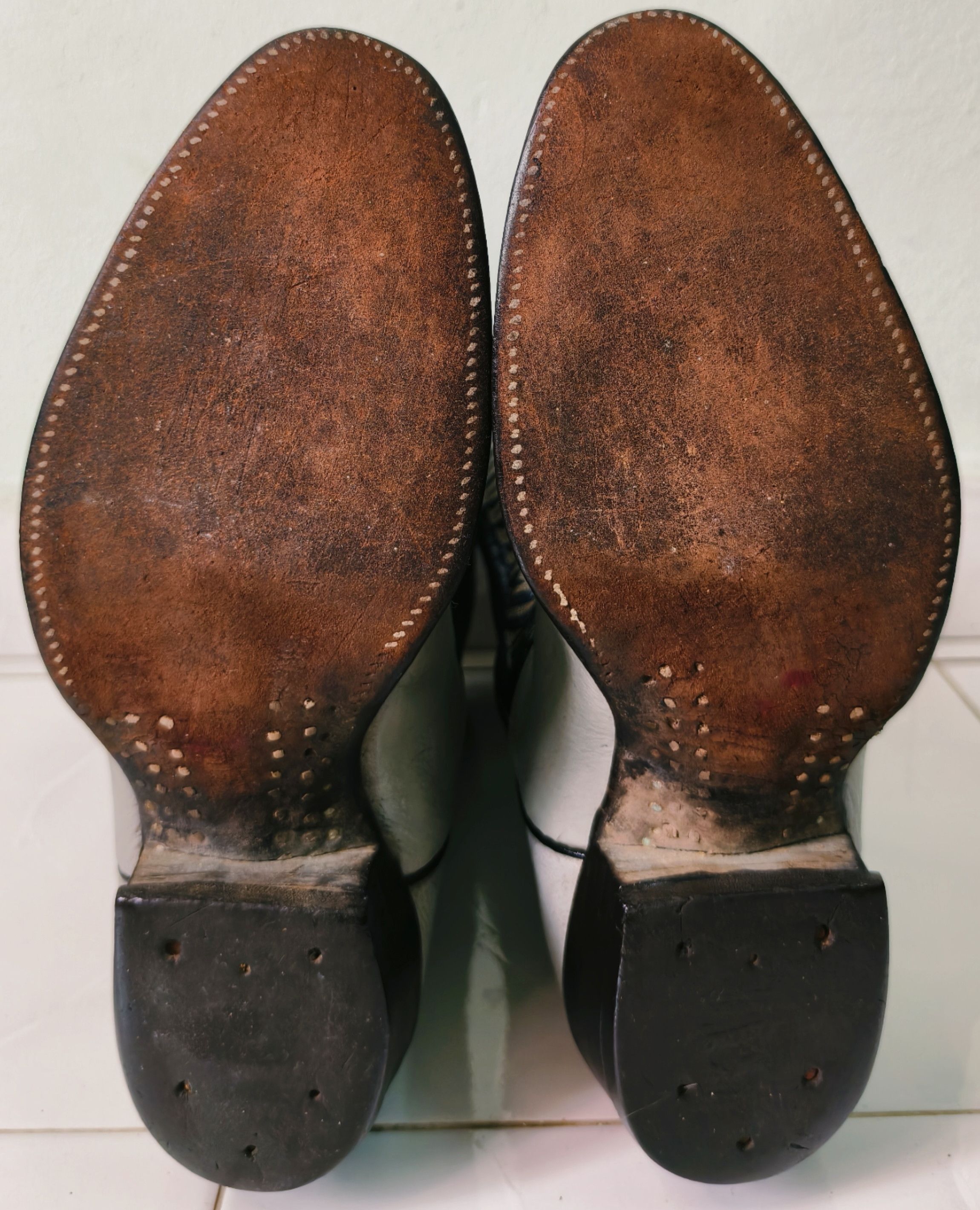 Cowboy Equipment Tony Lama Cowboy Boots Grey/Dark Blue Mens US10EE Style 8056 Size US 10 / EU 43 - 9 Thumbnail