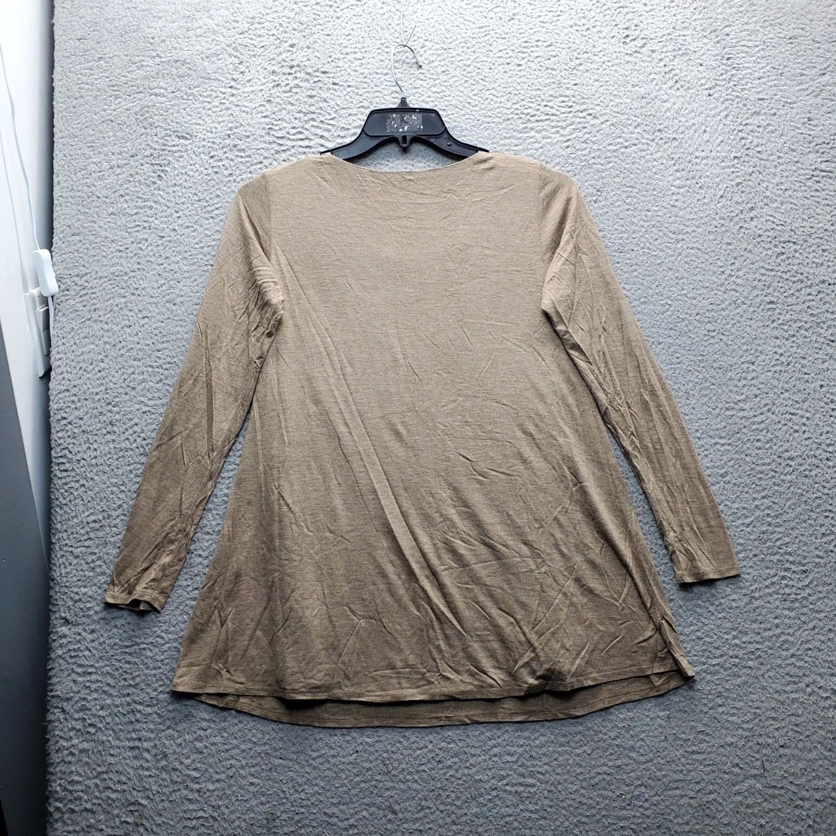 Eileen Fisher Eileen Fisher Tunic Top Womens XS Brown Knit Lightweight Long Sleeve Size XS / US 0-2 / IT 36-38 - 2 Thumbnail