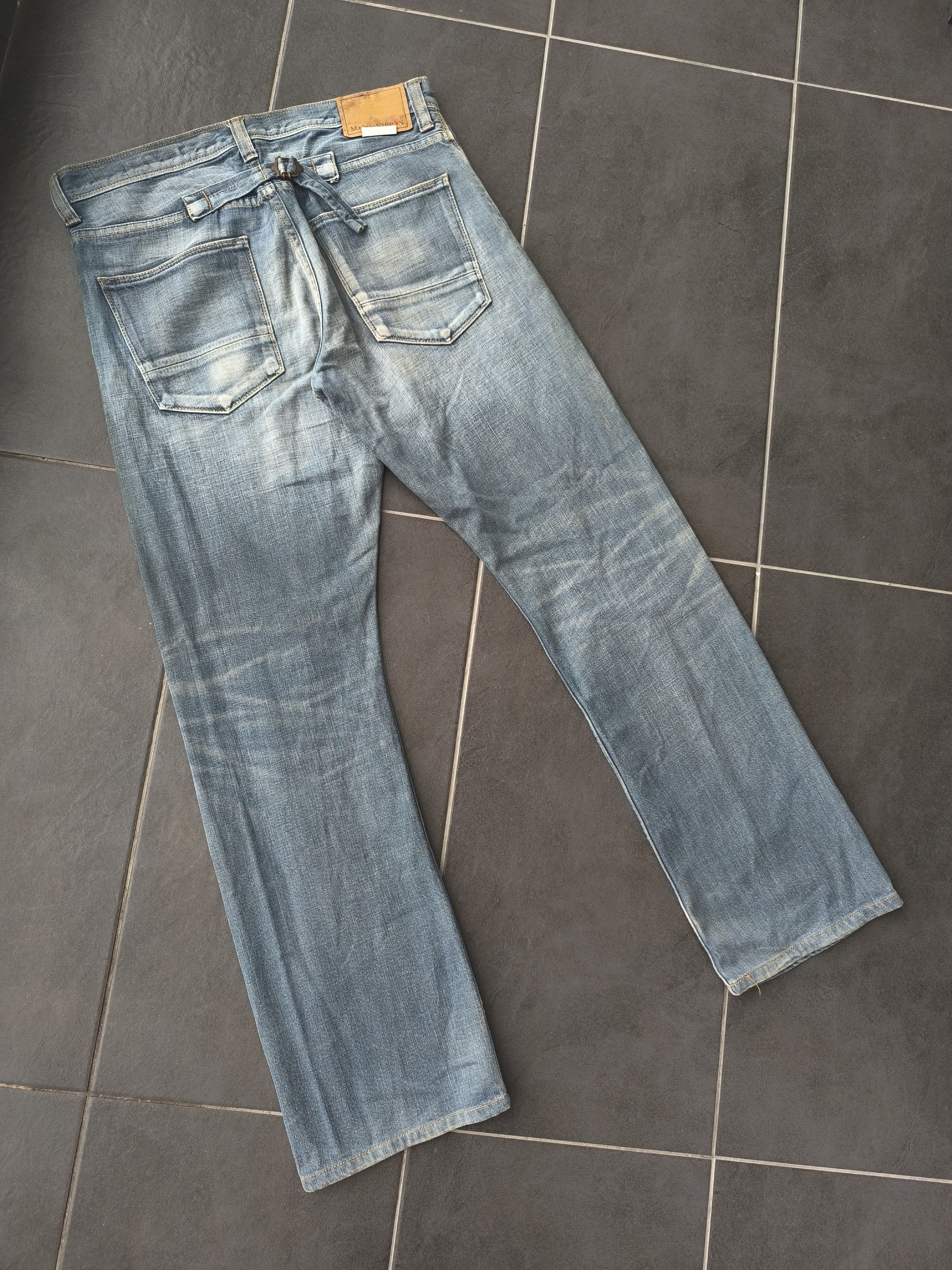 If Six Was Nine × Japanese Brand × Le Grande Bleu (L.G.B.) FLARE JEANS BUCKLE BACK NUMBER JEANS Size US 34 / EU 50 - 6 Thumbnail