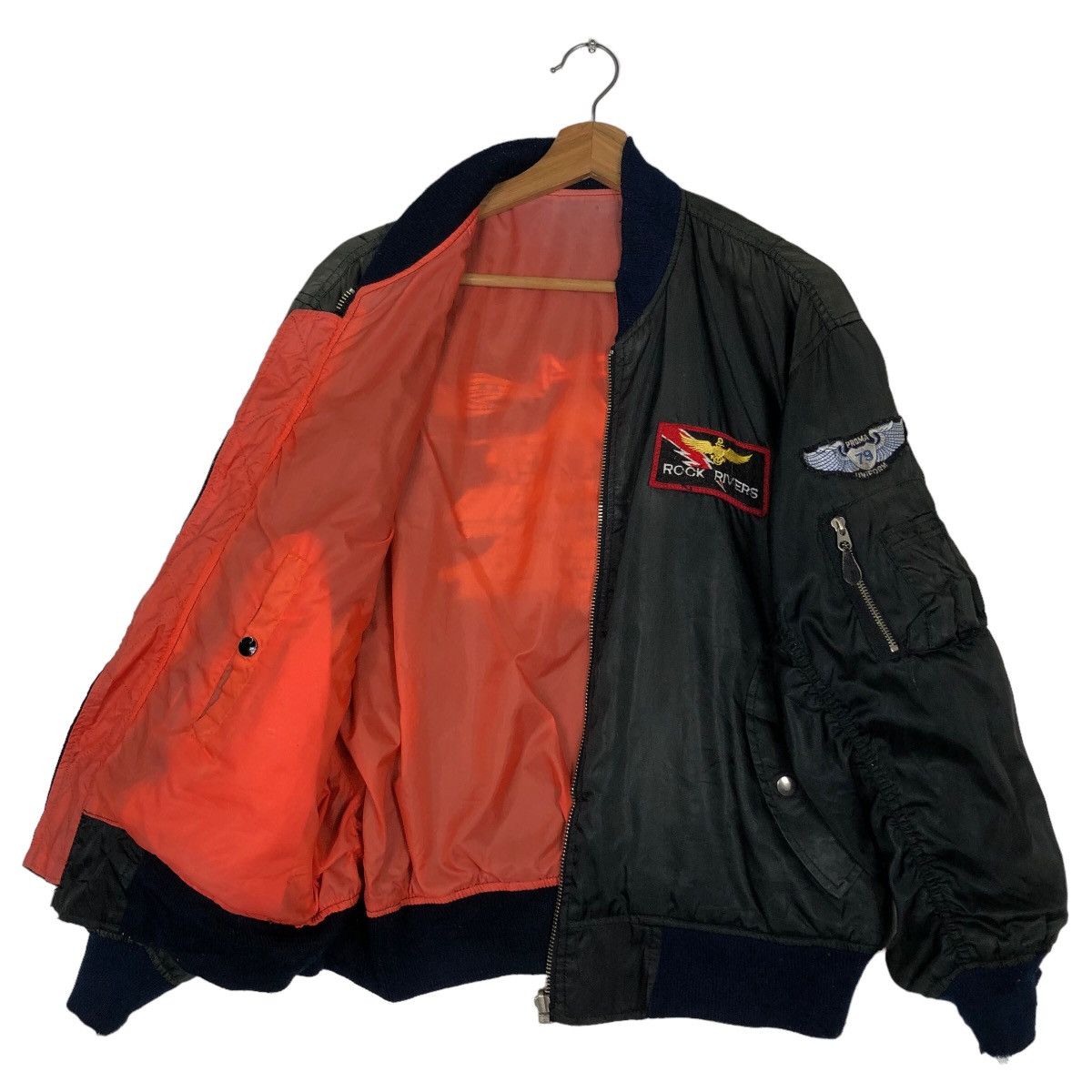 Japanese Brand 🔥90’s Vtg Riot Riot Bomber Jacket USN Big Logo Military Size US M / EU 48-50 / 2 - 9 Thumbnail