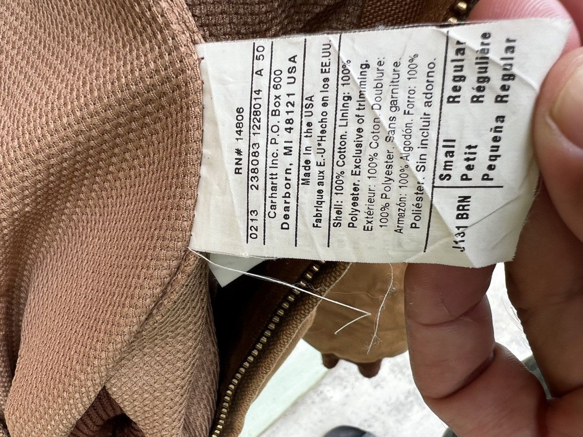 Carhartt VTG Carhartt J131 BRNThermal Lined Hoodie Jacket Made In USA Size US L / EU 52-54 / 3 - 6 Thumbnail