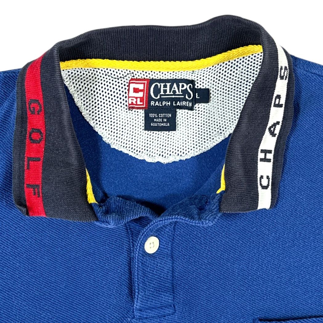 Ralph Lauren VINTAGE Chaps Ralph Lauren Golf Polo Shirt Blue 90s Adult LARGE Shirt Pocket Short Sleeve Mens Size US L / EU 52-54 / 3 - 2 Thumbnail