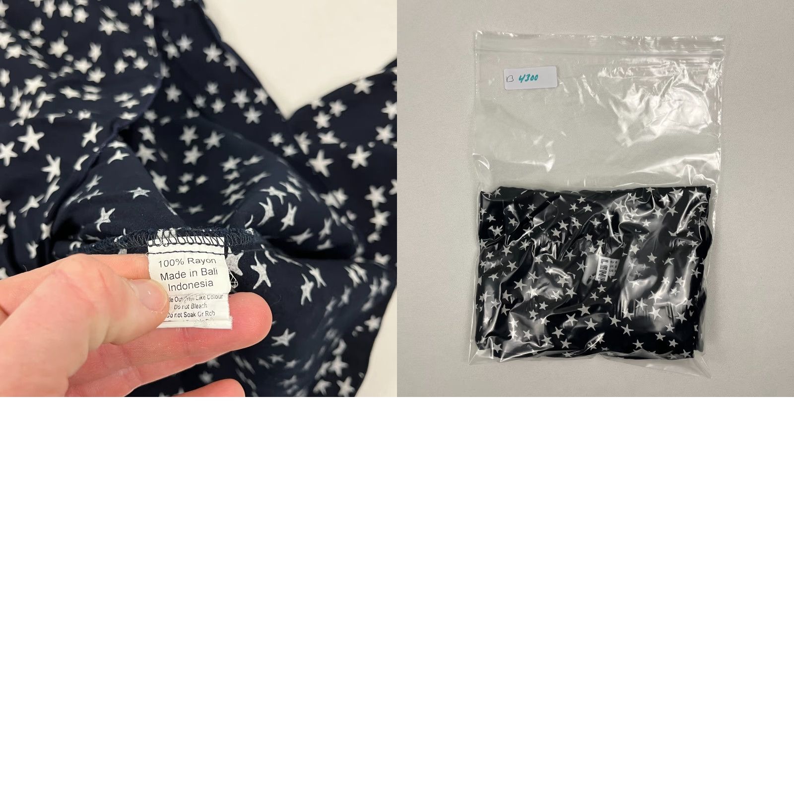 Vintage Lenni Blouse Women UK 8 / US 4 Black White Star Print Abstract Flared Tunic Womens Size S / US 4 / IT 40 - 8 Thumbnail