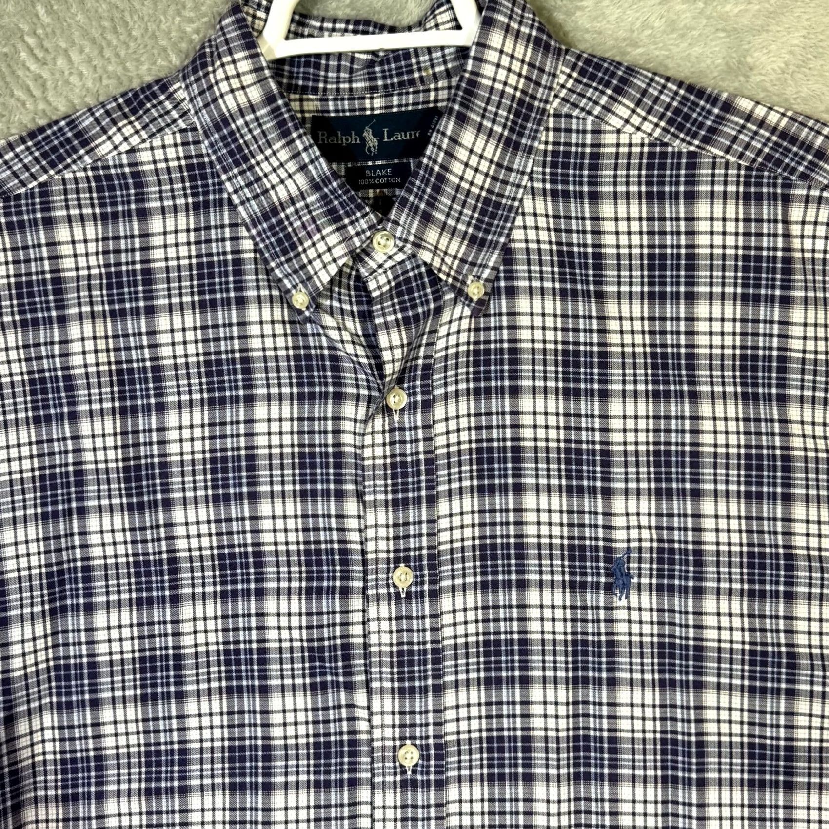 Ralph Lauren Ralph Lauren Blake Button-Down Shirt XL Blue Plaid Cotton Long Sleeve Button-Up Mens Regular Fit Size US XL / EU 56 / 4 - 4 Thumbnail