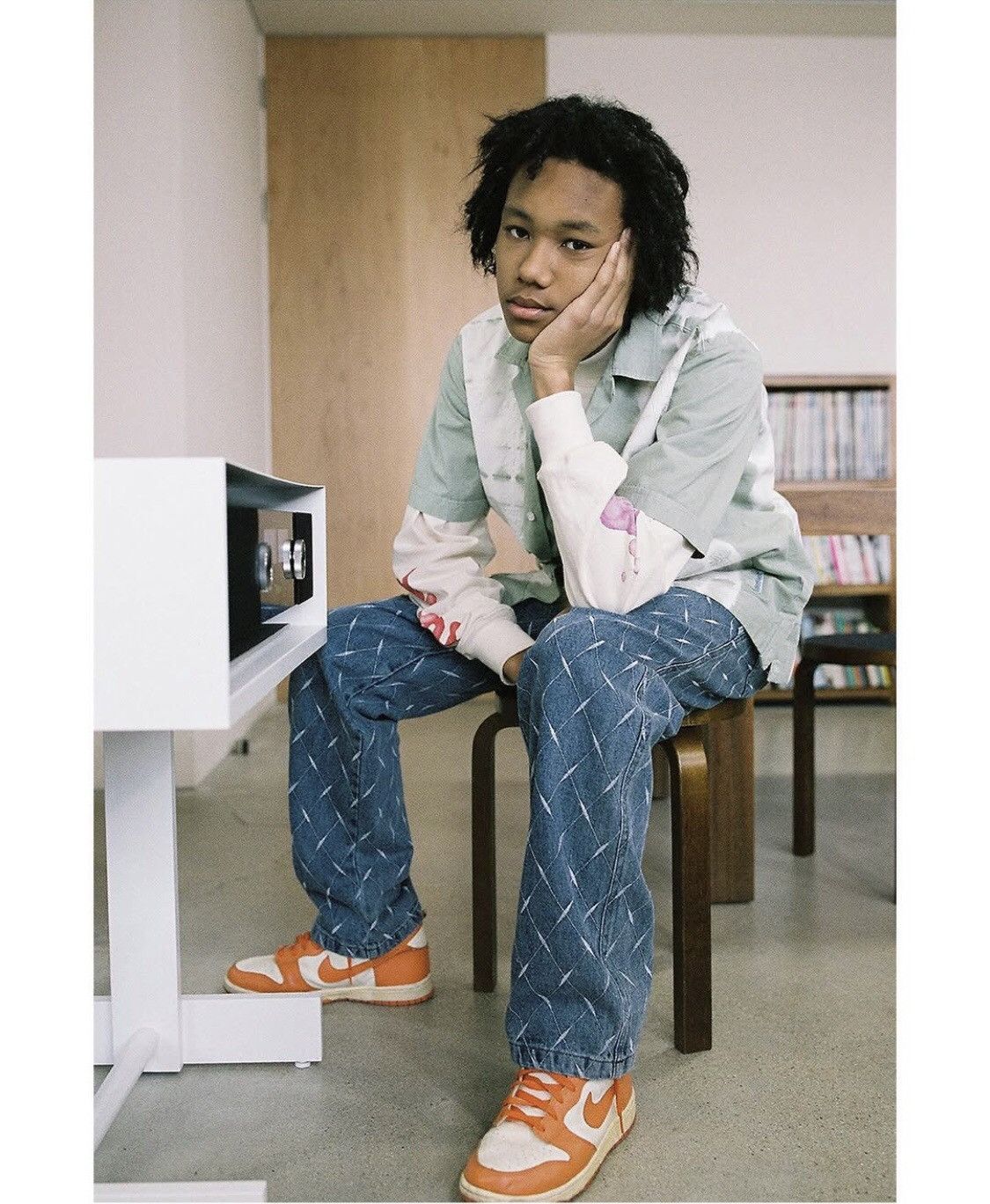 Designer × Uniform Bridge YESEYESEE Net Denim Pant Blue Size US 35 - 20 Thumbnail