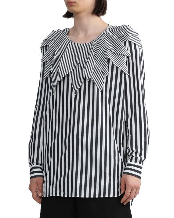 Comme des Garcons × Comme des Garcons Homme Plus Comme des Garcons Homme Plus Zig Zag Collar Stripe Shirt M Size US M / EU 48-50 / 2 - 1 Thumbnail