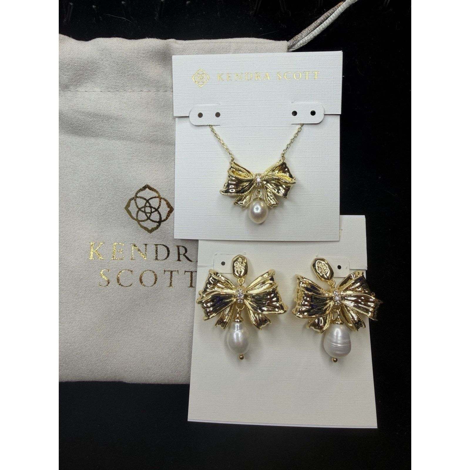 Kendra Scott Kendra Scott x Love Shack Fancy Bow Necklace Earrings Set Size ONE SIZE - 7 Thumbnail
