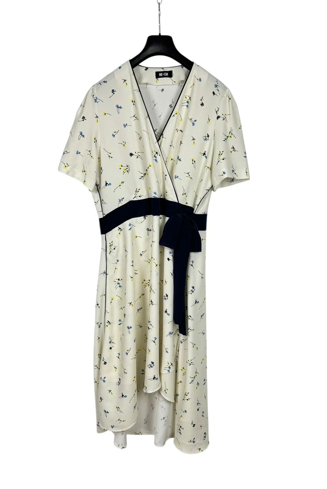 Other ME+EM Faux Wrap Dress Floral Polyester Silk Trim size XL Size XL / US 12-14 / IT 48-50 - 10 Thumbnail