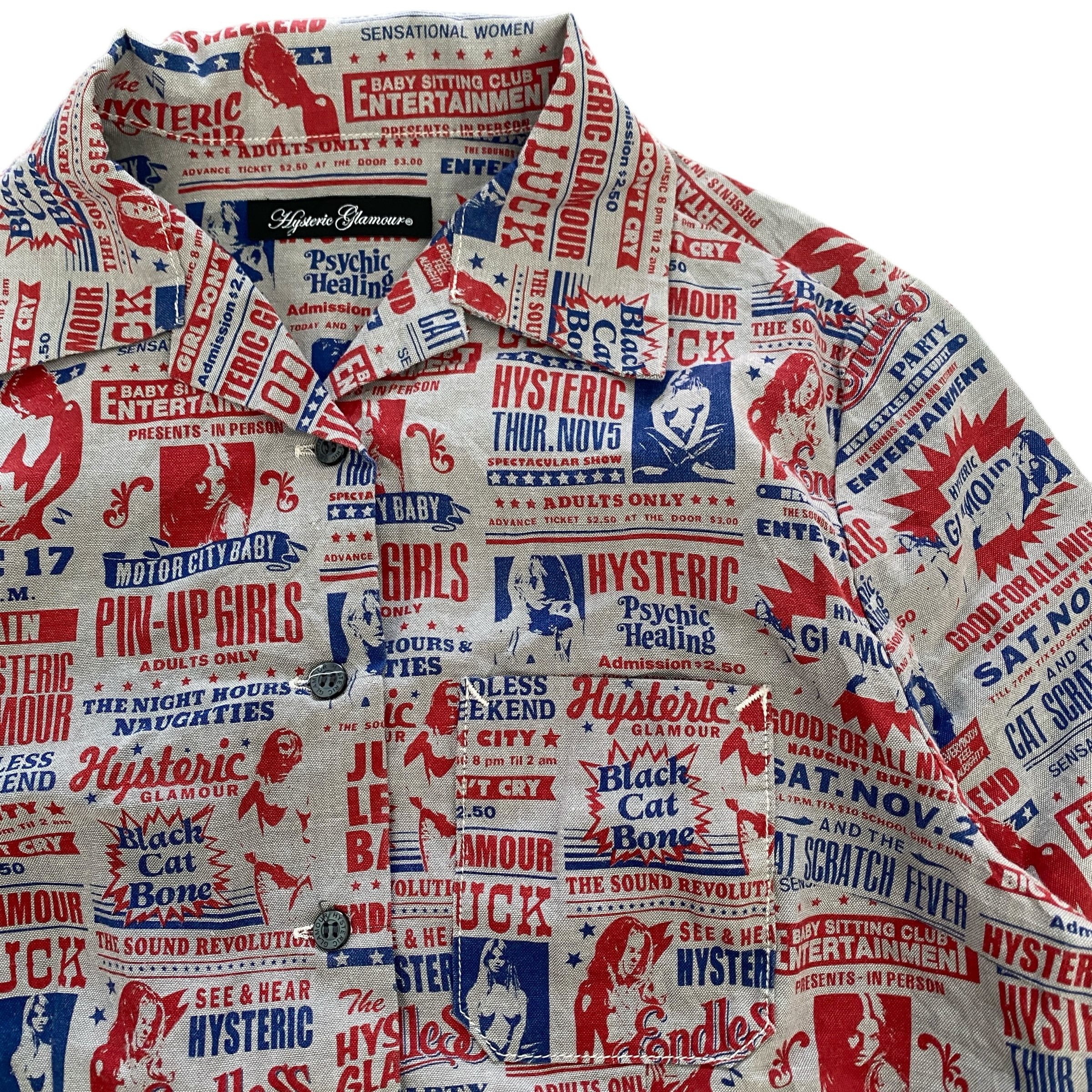 Hysteric Glamour × Japanese Brand Hysteric Glamour Pin Up Girls Magazine Full Print Shirts Size M / US 6-8 / IT 42-44 - 2 Thumbnail