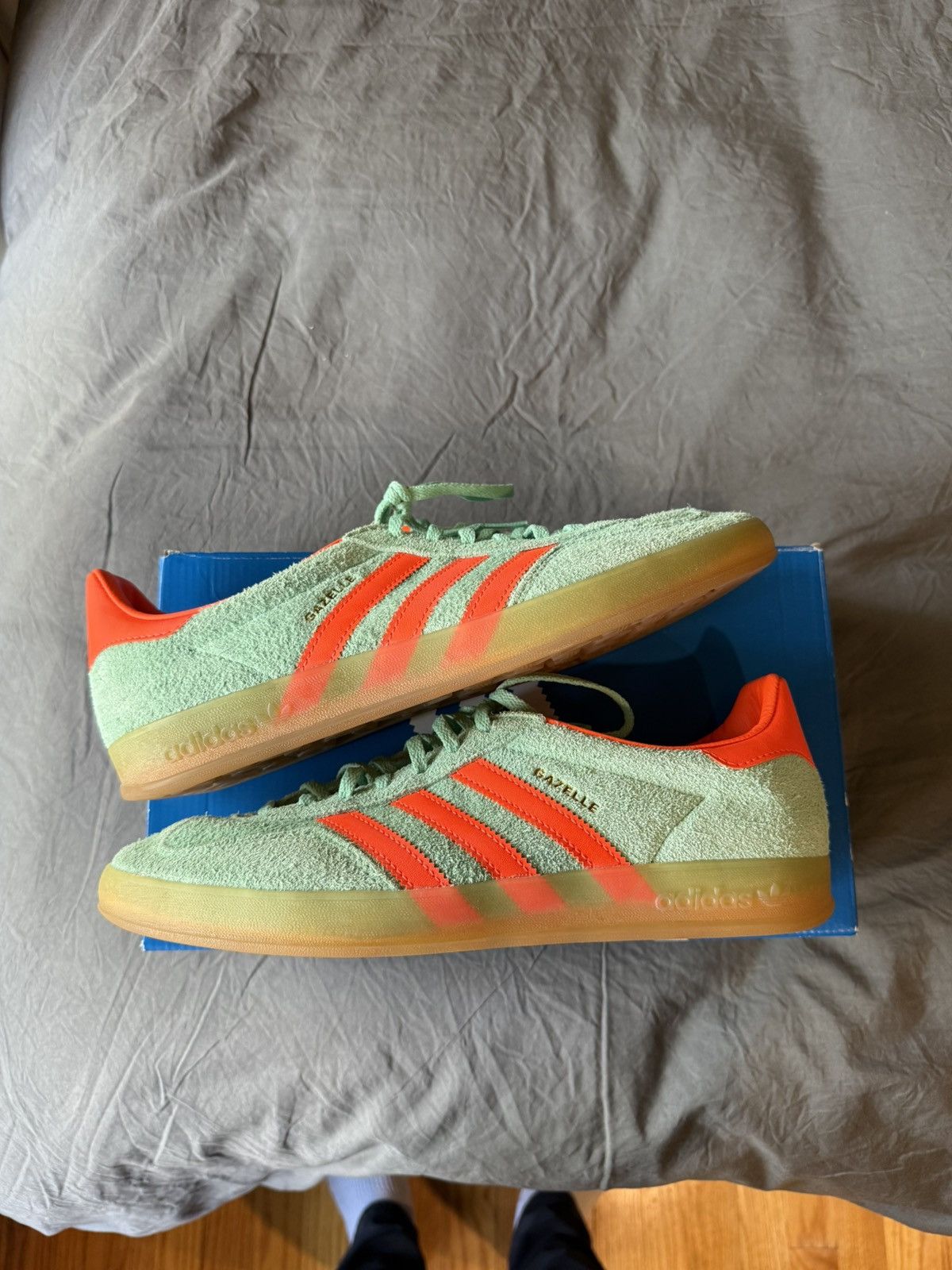 adidas gazelle silver green womens adidas Gazelle Indoor W HQ8714 main image 0