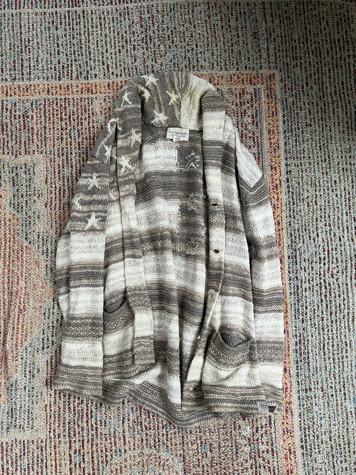 Denim & Supply Ralph Lauren United States Flag Ralph Lauren Cardigan Sweater Size US L / EU 52-54 / 3 - 2 Thumbnail