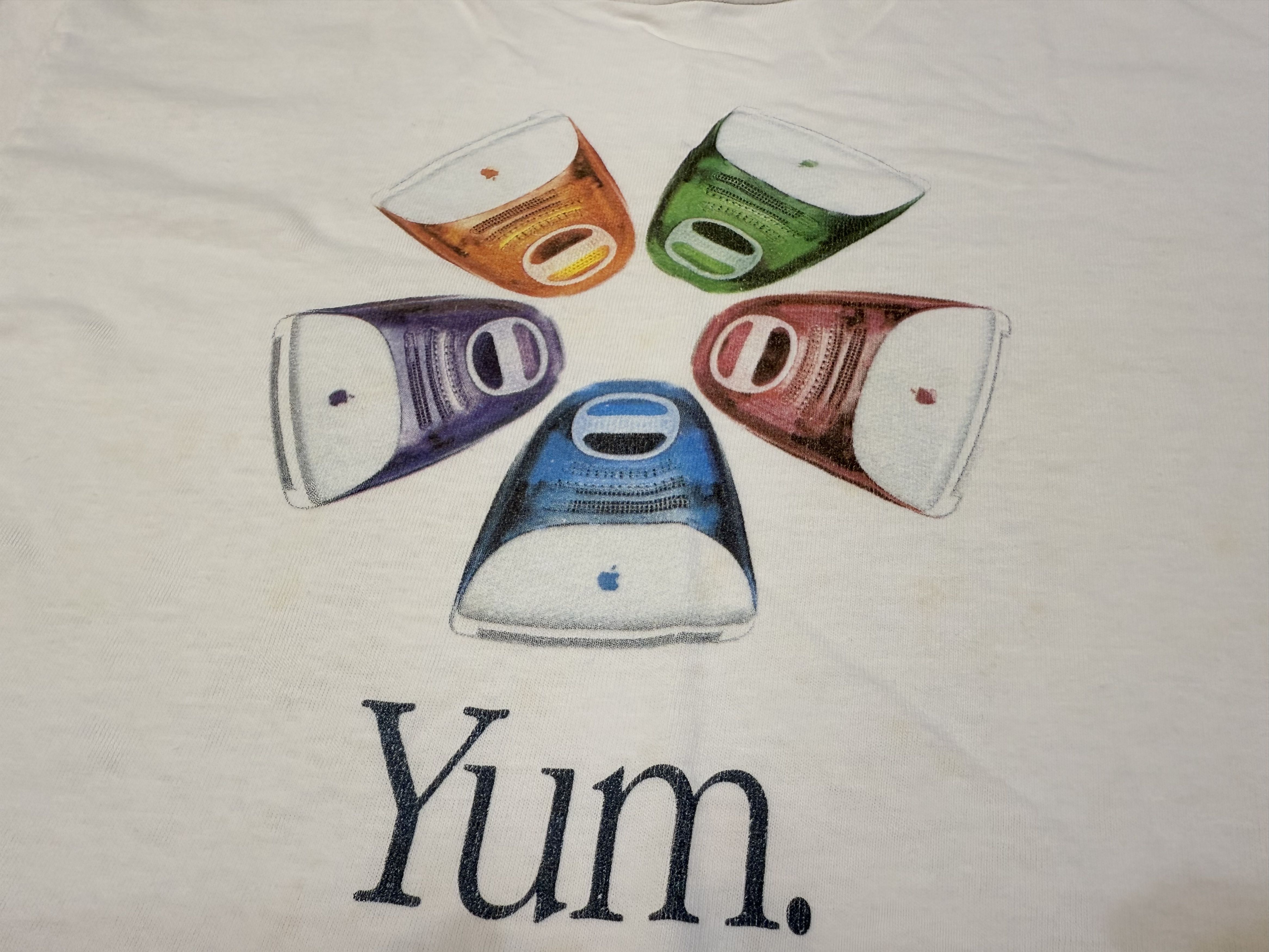 Vintage Vintage Apple Yum 90s T Shirt Thrashed Size US M / EU 48-50 / 2 - 5 Thumbnail
