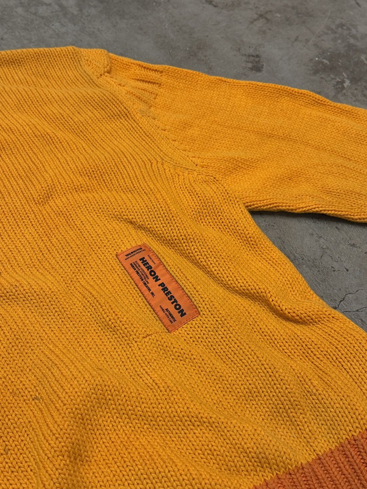 Heron Preston Heron Preston Orange logo knit sweater Size US L / EU 52-54 / 3 - 6 Thumbnail