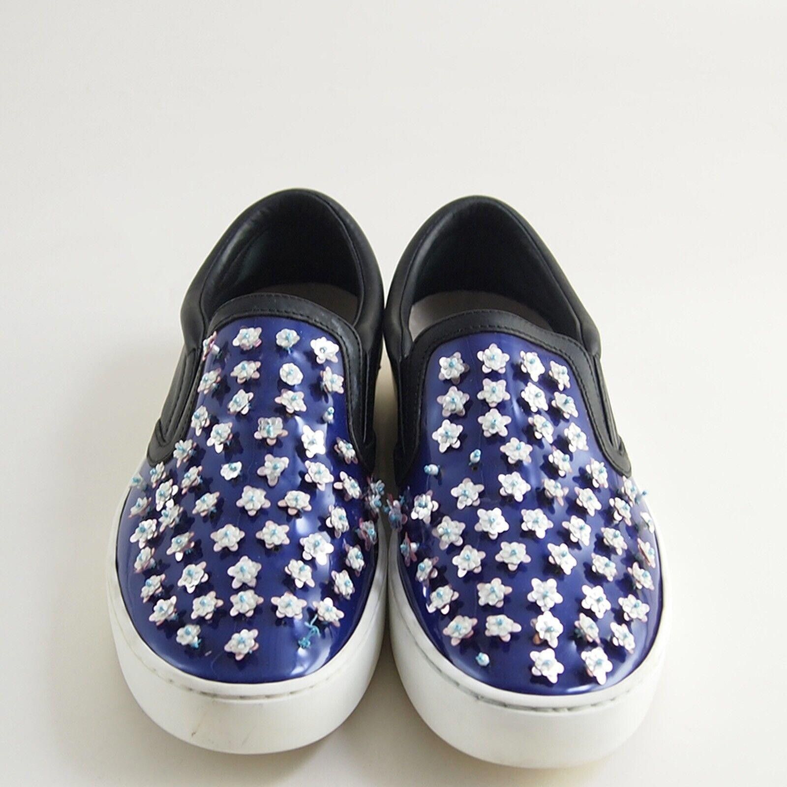 Dior Dior Slip Ons Sneakers Beaded Blue Patent Leather US 6 EU 36 Size US 6 / IT 36 - 2 Thumbnail