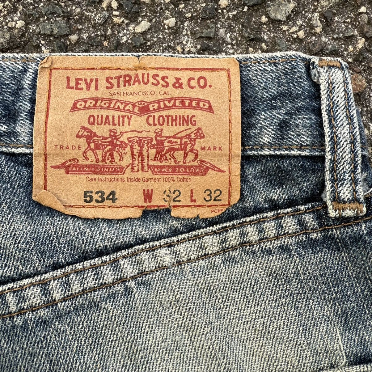 Levi's Vintage Clothing VINTAGE LEVI'S 534 STRIGHT FADED JEAN DENIM PANTS Size US 32 / EU 48 - 14 Thumbnail
