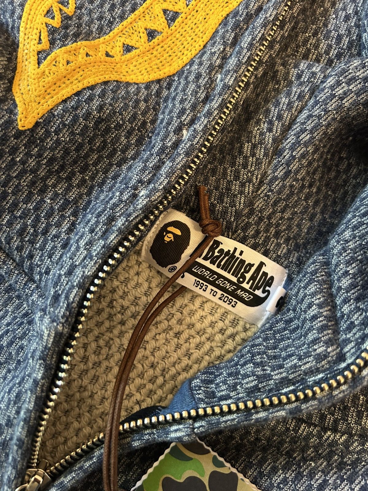Bape NEW Bape Indigo Shark Full Zip Hoodie Size US M / EU 48-50 / 2 - 8 Thumbnail