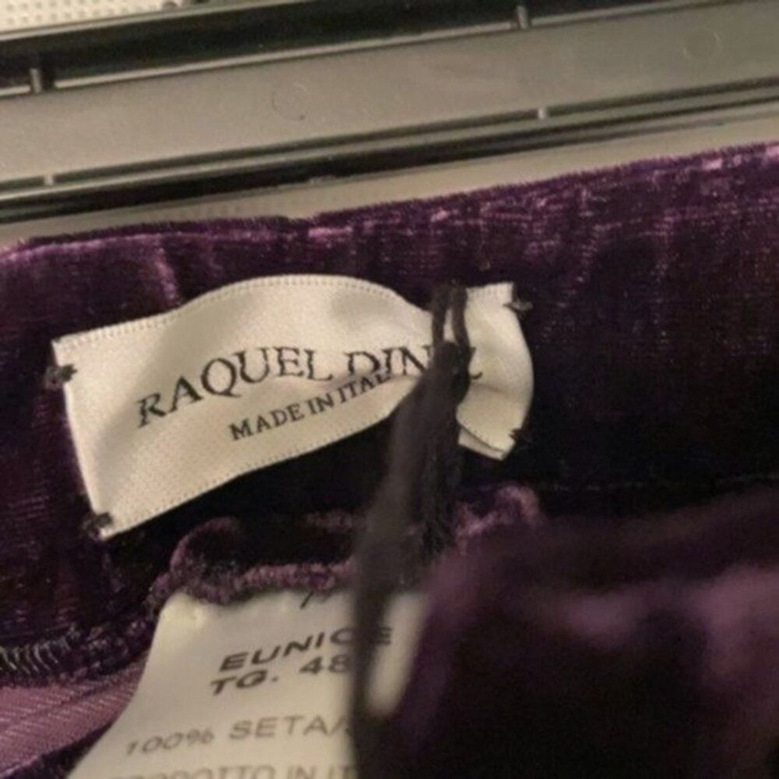 Raquel Diniz Raquel Diniz silk velvet flared pants Purple size 12 Size 34" / US 12 / IT 48 - 7 Thumbnail