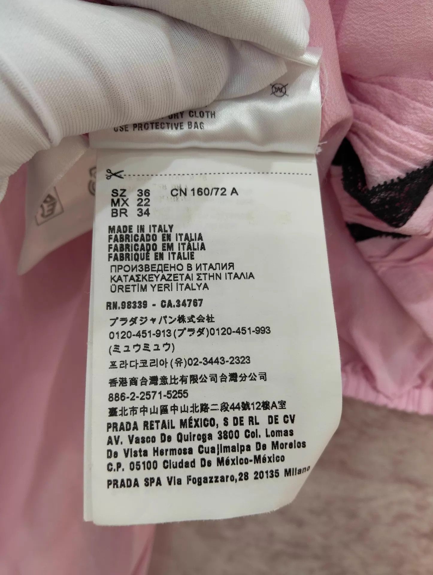 Miu Miu MIU MIU Collared Short Long-Sleeve Shirt Pink 36 Size XS / US 0-2 / IT 36-38 - 6 Thumbnail