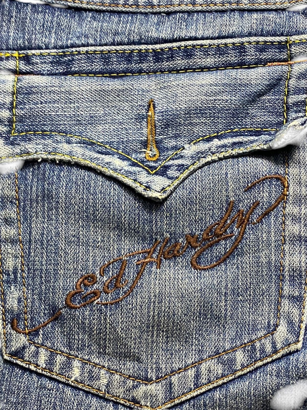 Christian Audigier Vintage Tatto Wear Ed Hardy Tiger Jeans Size US 33 - 11 Thumbnail